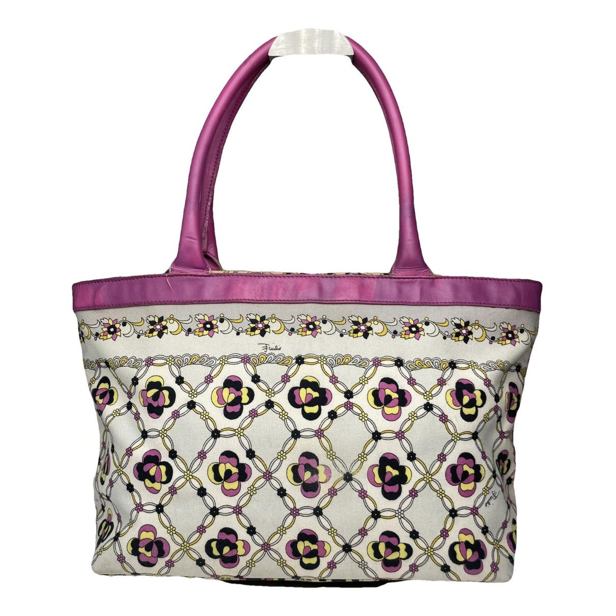 Emilio Pucci Purple Cotton Handbag Size ONE SIZE - 1 Thumbnail