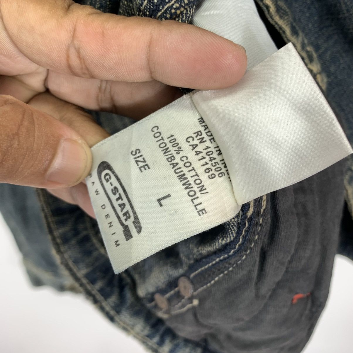 G-Star VINTAGE G-STAR RAW DENIM ZIPPER JACKET Size US L / EU 52-54 / 3 - 8 Thumbnail