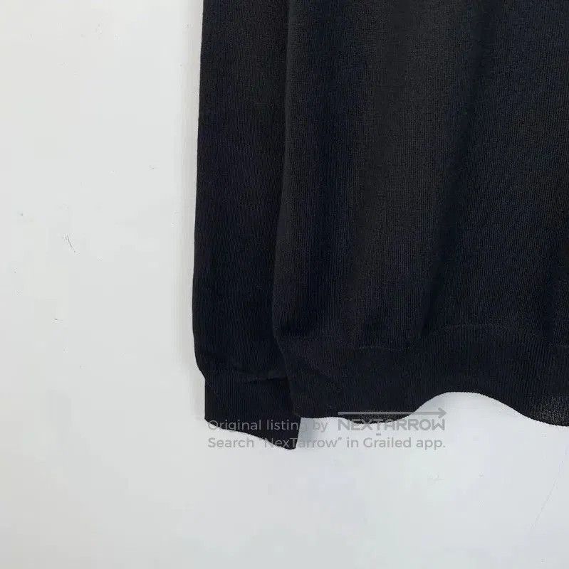 Prada Prada Black Cotton Knit Long Sleeve Shirt. Size US L / EU 52-54 / 3 - 4 Thumbnail