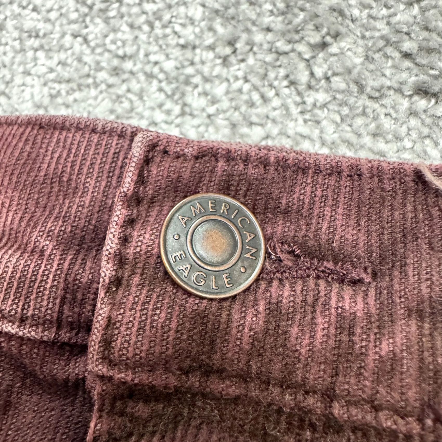 American Eagle Outfitters American Eagle Outfitters 90s Straight Corduroy Pants Womens 4 Plum Red Stretch Size 27" / US 4 / IT 40 - 6 Thumbnail