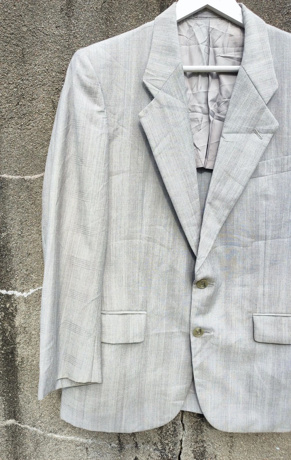 Pierre Cardin × Vintage Vintage Pierre Cardin Paris Light Grey Blazer (1980s) Size 38S - 3 Thumbnail