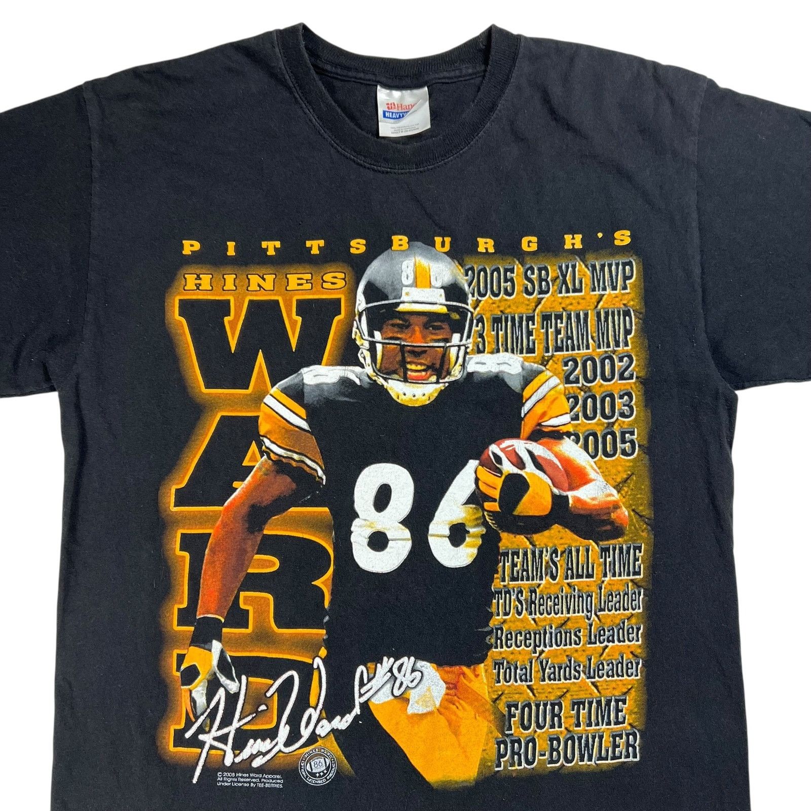 Hanes × NFL × Vintage 2008 Pittsburgh Steelers Hines Ward tee (M) Size US M / EU 48-50 / 2 - 2 Thumbnail
