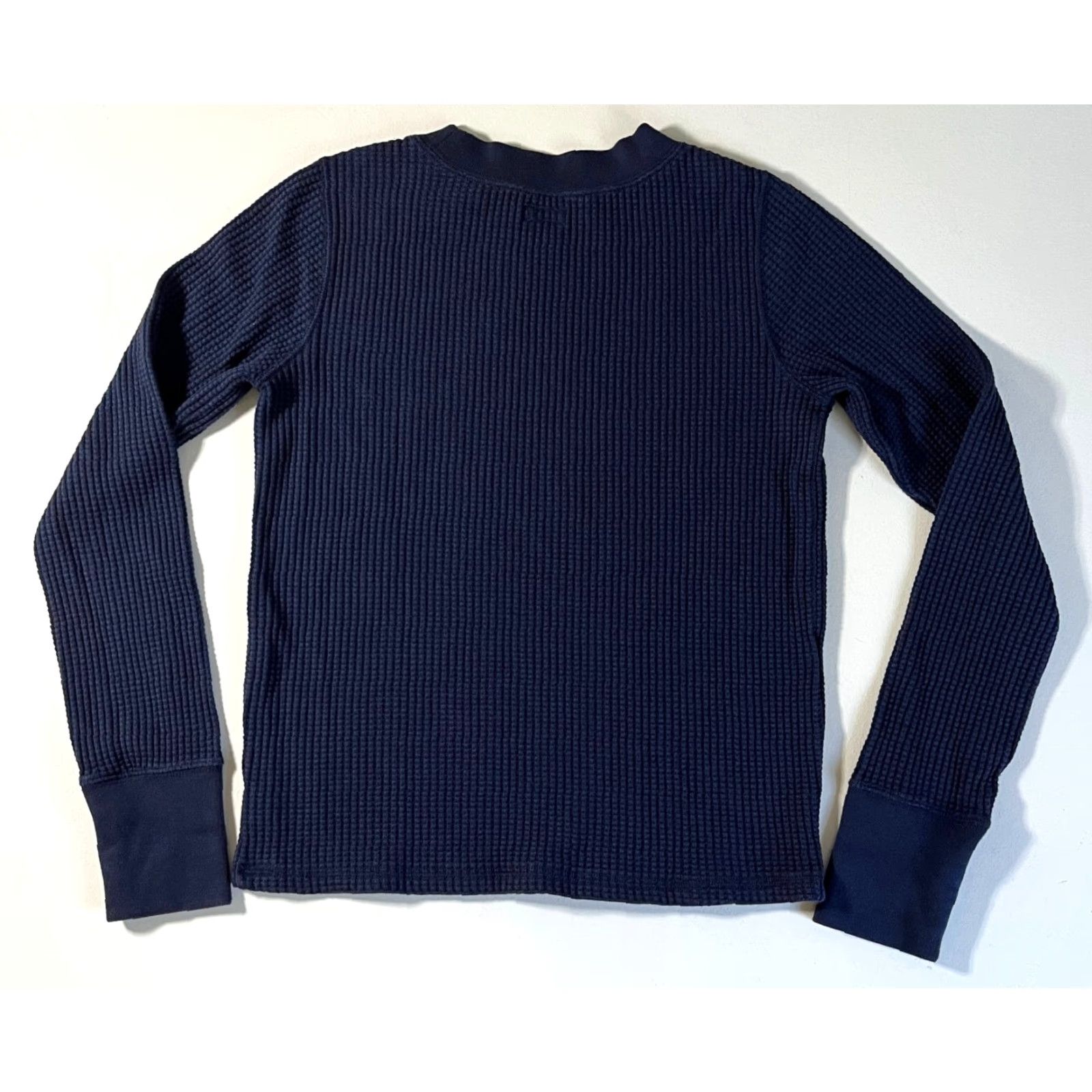 Faherty Faherty Women's Waffle Yule Crew Shirt in Midnight Blue S Navy Crew Neck Pullover Thermal Casual Basic Classic 90s Mens Womens Girls Boys Size S / US 4 / IT 40 - 7 Thumbnail