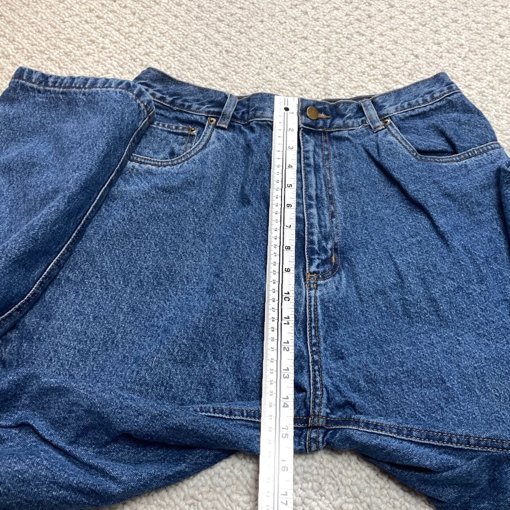 Vintage Burry Lane Jeans Womens 14 Blue Denim Dark Wash Straight Mom High Rise 33x30 Size 36" / US 14 / IT 50 - 4 Thumbnail