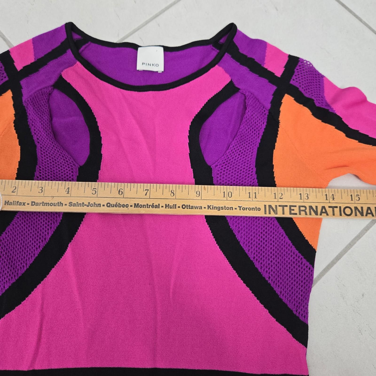 Pinko Pinko Dress Color Block Fitted Cut Out Bodycon Cocktail Size XS / US 0-2 / IT 36-38 - 5 Thumbnail