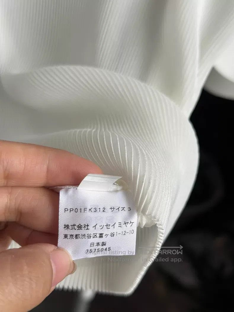 Issey Miyake Issey Miyake White Pleated Short Sleeve Size L / US 10 / IT 46 - 6 Thumbnail