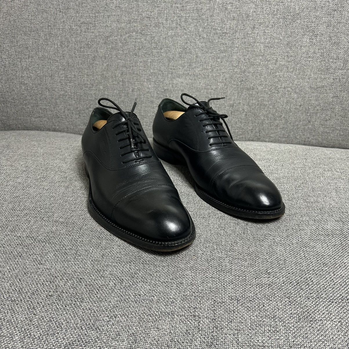 Gucci Gucci Black Leather Oxford Dress Shoes IT8 Size US 9.5 / EU 42-43 - 4 Thumbnail