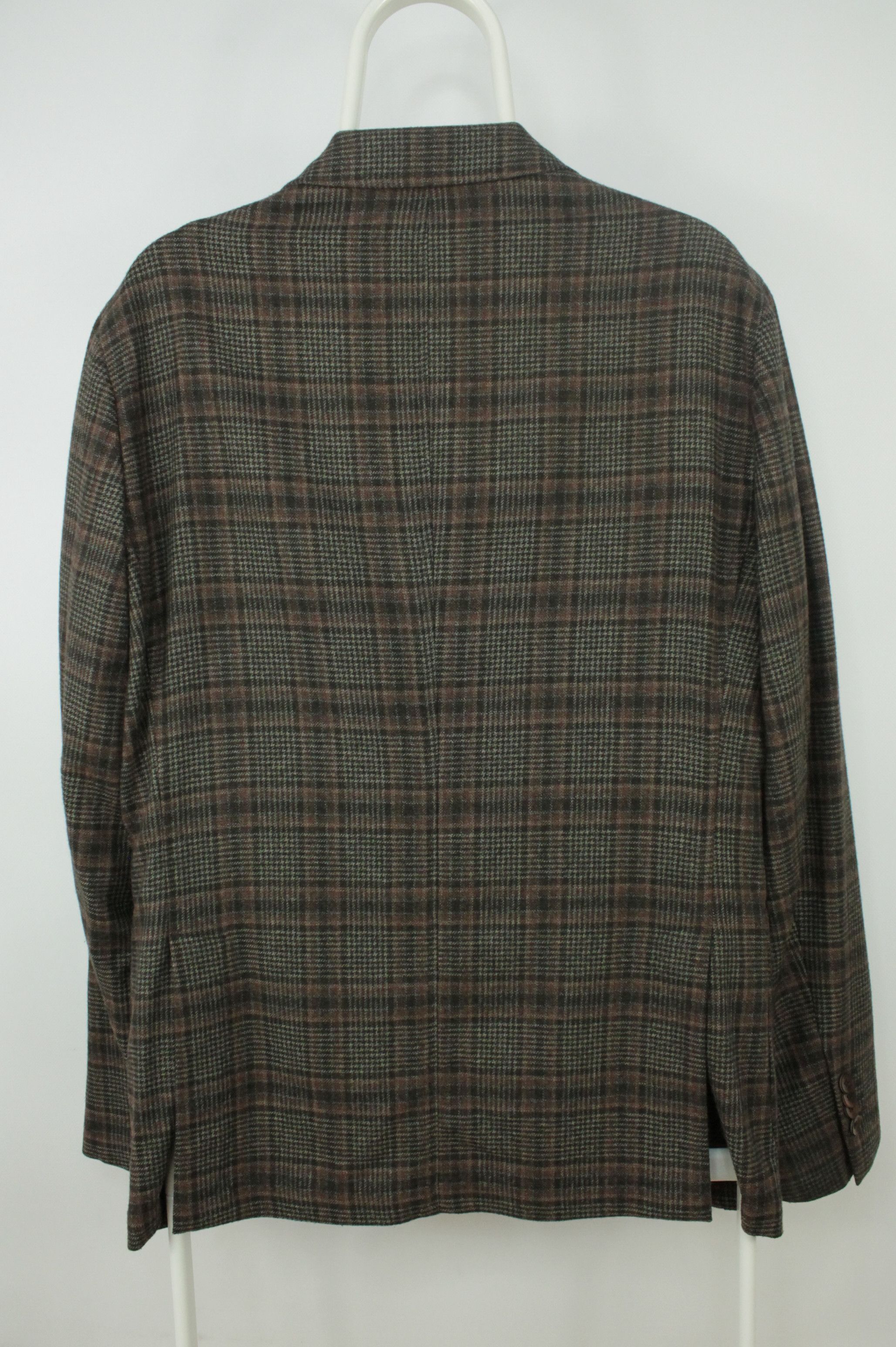Paoloni PAOLONI Brown Flannel Wool Plaid Sport Coat Blazer Jacket Size US M / EU 48-50 / 2 - 7 Thumbnail