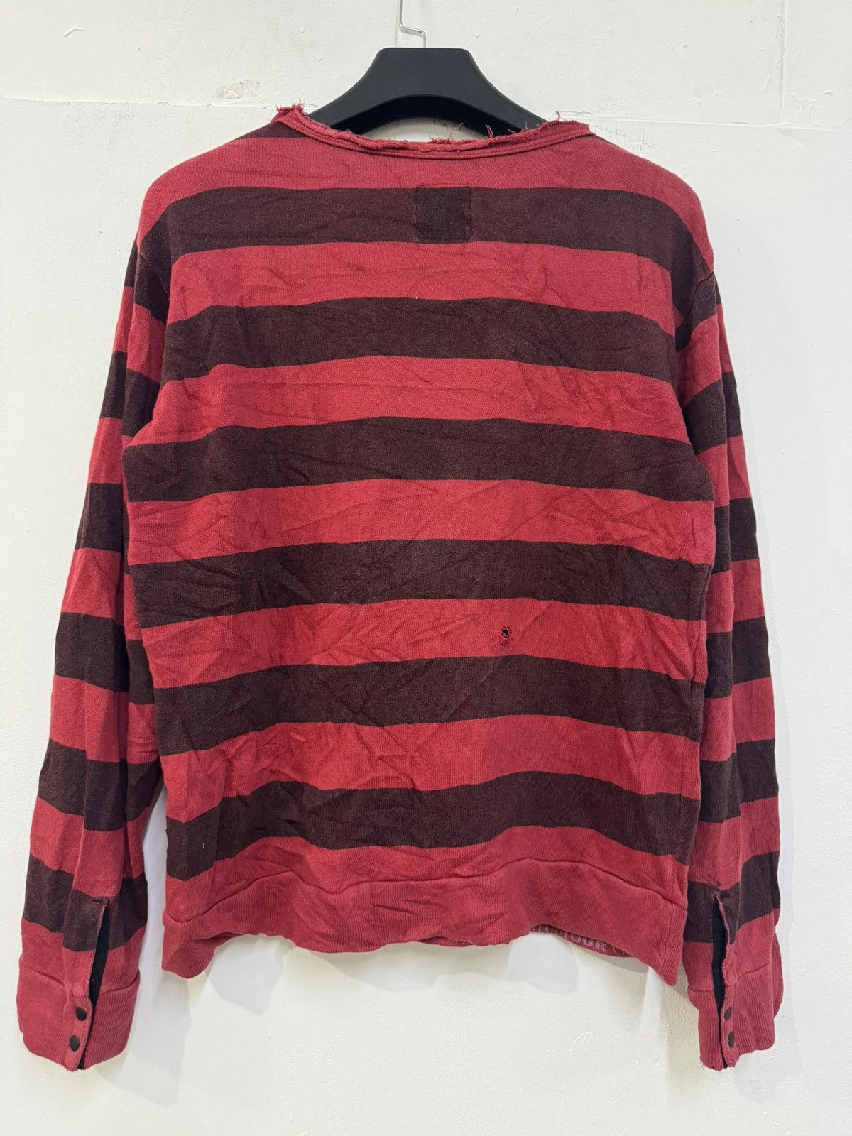 PPFM 💥 PPFM STRIPE RED BLACK GRUNGE DESTROYED DAMAGE KURT COBAIN Size US M / EU 48-50 / 2 - 8 Thumbnail