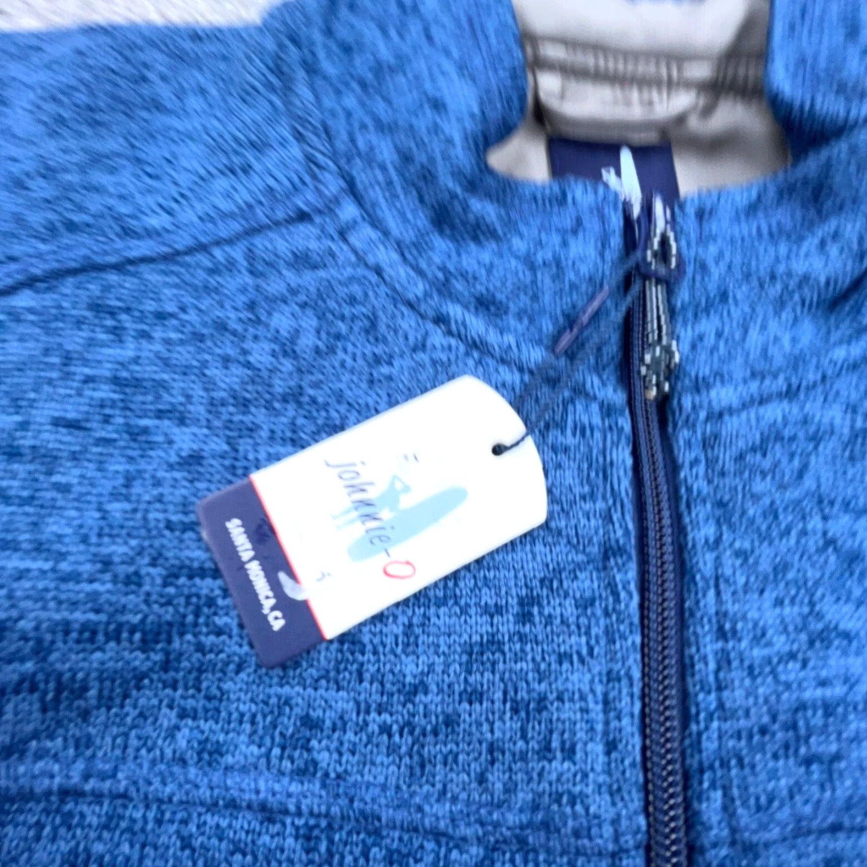 johnnie-O Johnnie O Vest Mens Small Blue Heather Indigo Fleece Adult Size US S / EU 44-46 / 1 - 4 Thumbnail