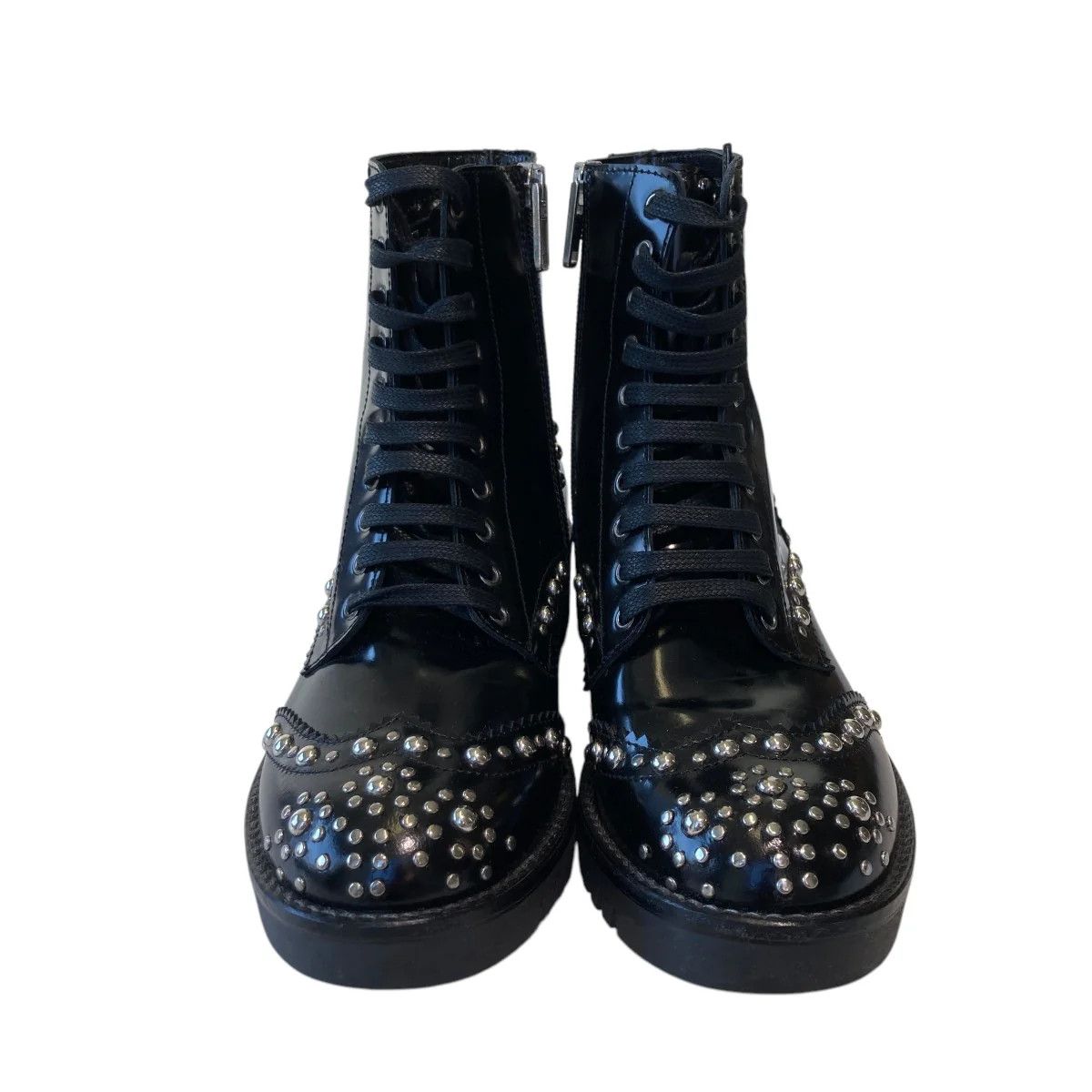 Alexander McQueen × MCQ Studded Leather Combat Boots Size US 5 / IT 35 - 3 Thumbnail