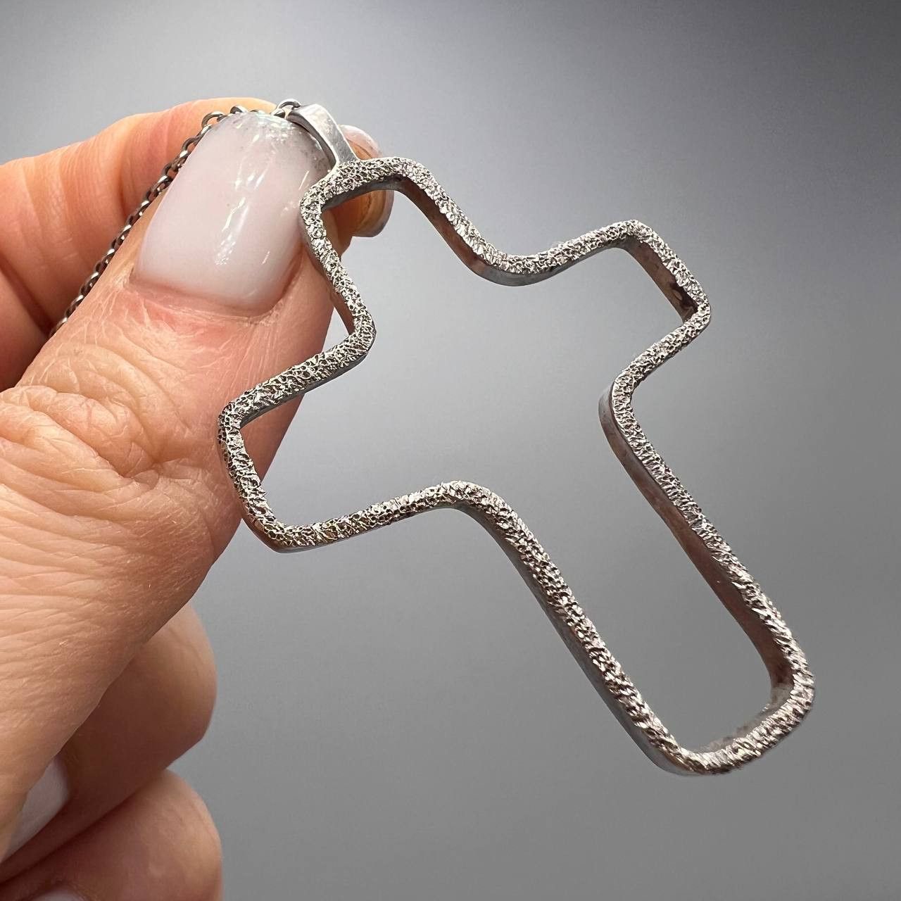 Vintage Vintage Silver 875 Chain Necklace & Pendant Silver Cross Size ONE SIZE - 2 Thumbnail