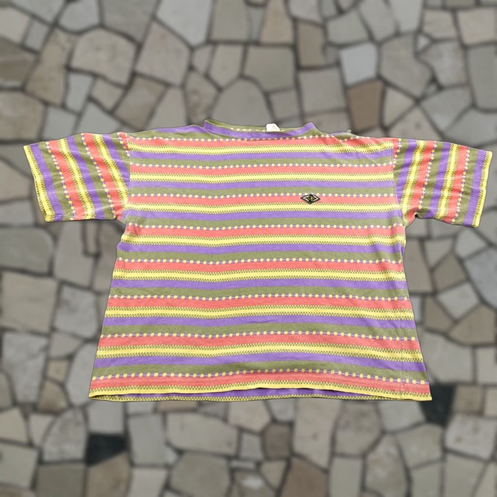 Ocean Pacific VINTAGE Ocean Pacific Shirt Mens Medium Stripes 80s T-Shirt Cotton Beach Surf Skate Made USA Mens Size US M / EU 48-50 / 2 - 1 Thumbnail