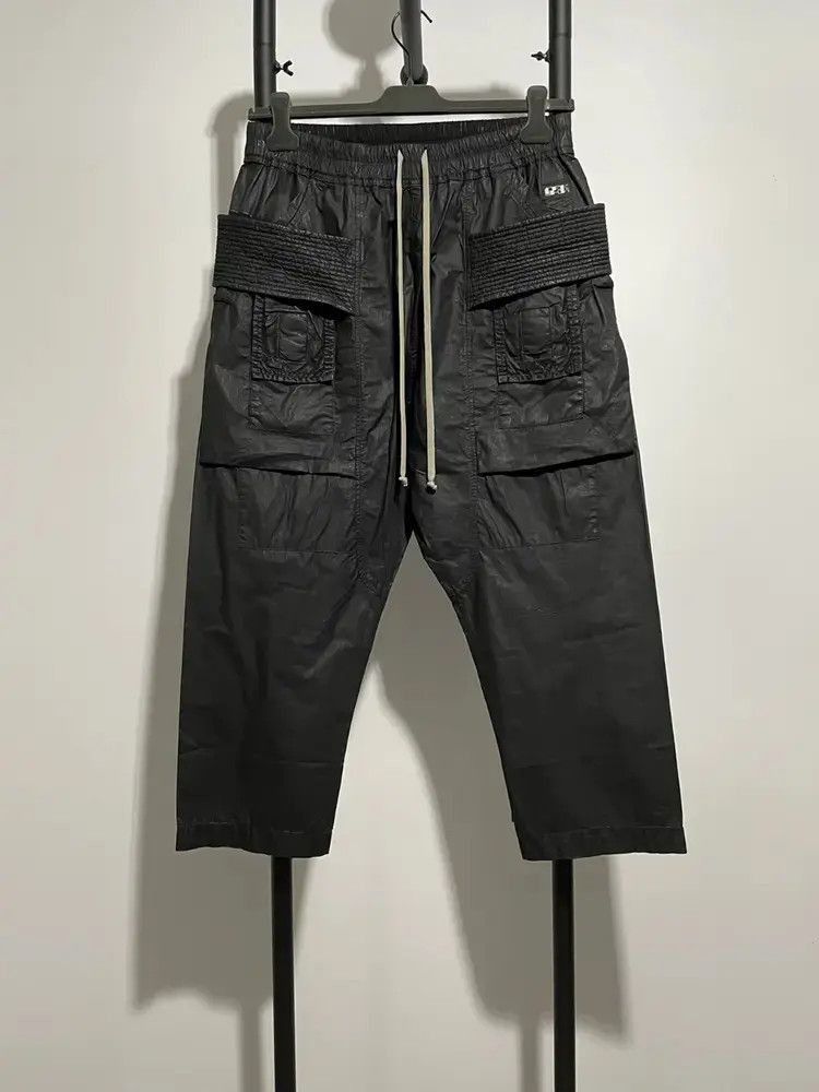 Rick Owens Sz M Rick Owens Drkshdw Waxed Cropped Sweatpants-2505 Size US 32 / EU 48 - 1 Thumbnail