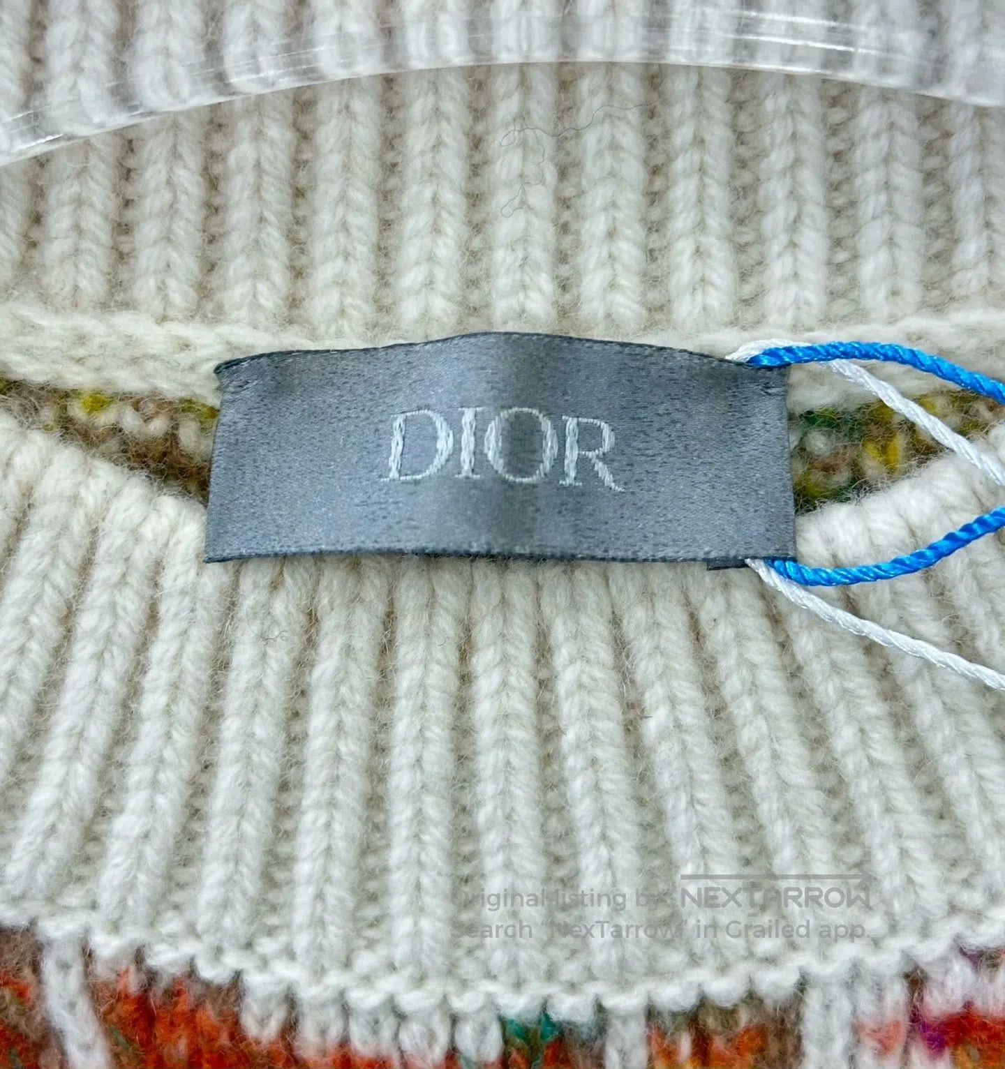 Dior Dior Yellow Colorful Full Print Logo Knit Sweater| Size XS / US 0-2 / IT 36-38 - 3 Thumbnail