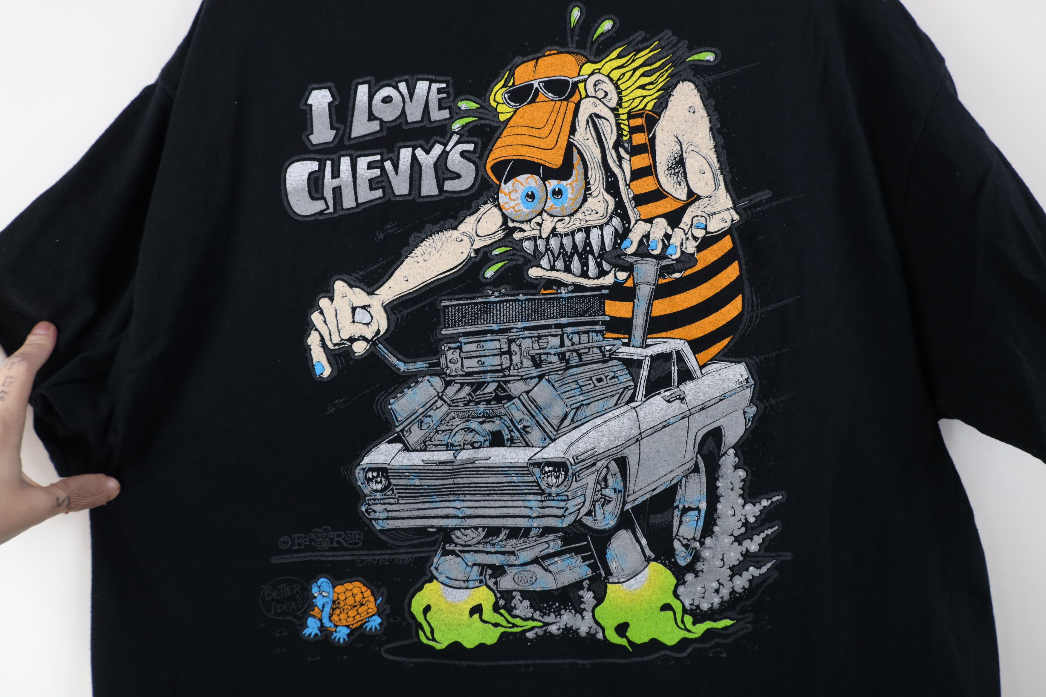 Vintage Retro Y2K Rat Fink Chevy's Car Racing Short Sleeve T-Shirt Size US XL / EU 56 / 4 - 9 Thumbnail