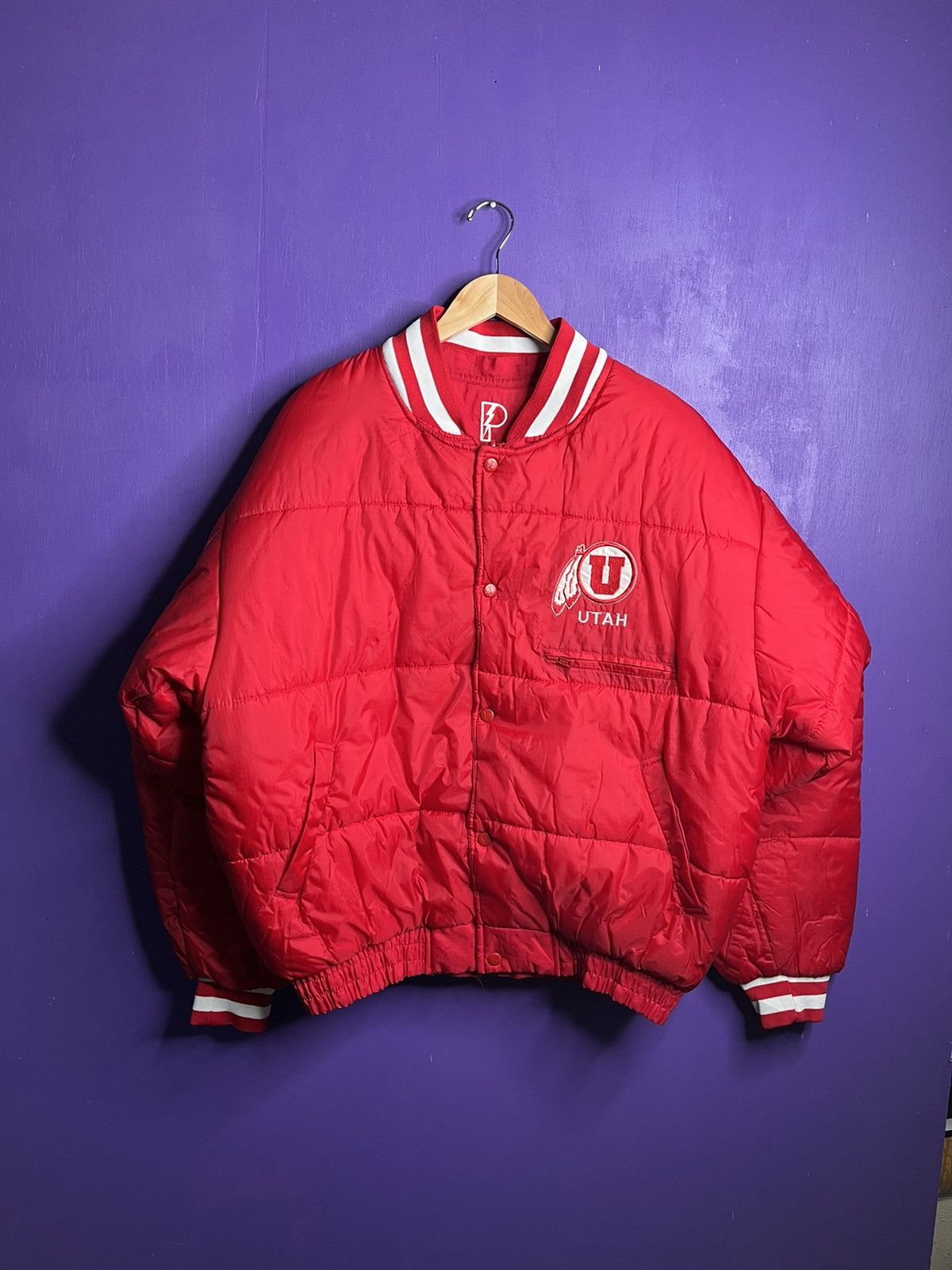 Pro Player × Vintage Vintage 90s Pro player Utah utes reversible puffer jacket Size US XL / EU 56 / 4 - 1 Thumbnail