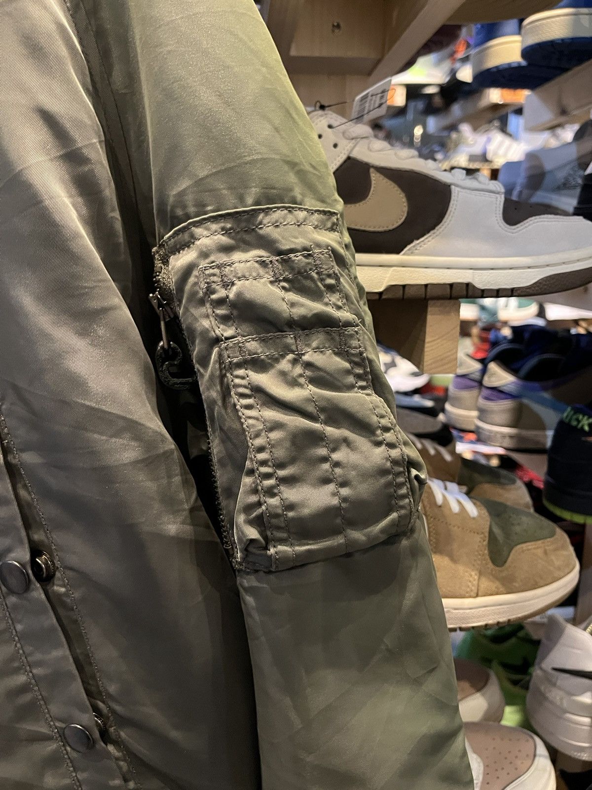 Avirex × Vintage Vintage 90s Avirex Military Hoodie Sherpa Bomber Jacket Size US M / EU 48-50 / 2 - 6 Thumbnail