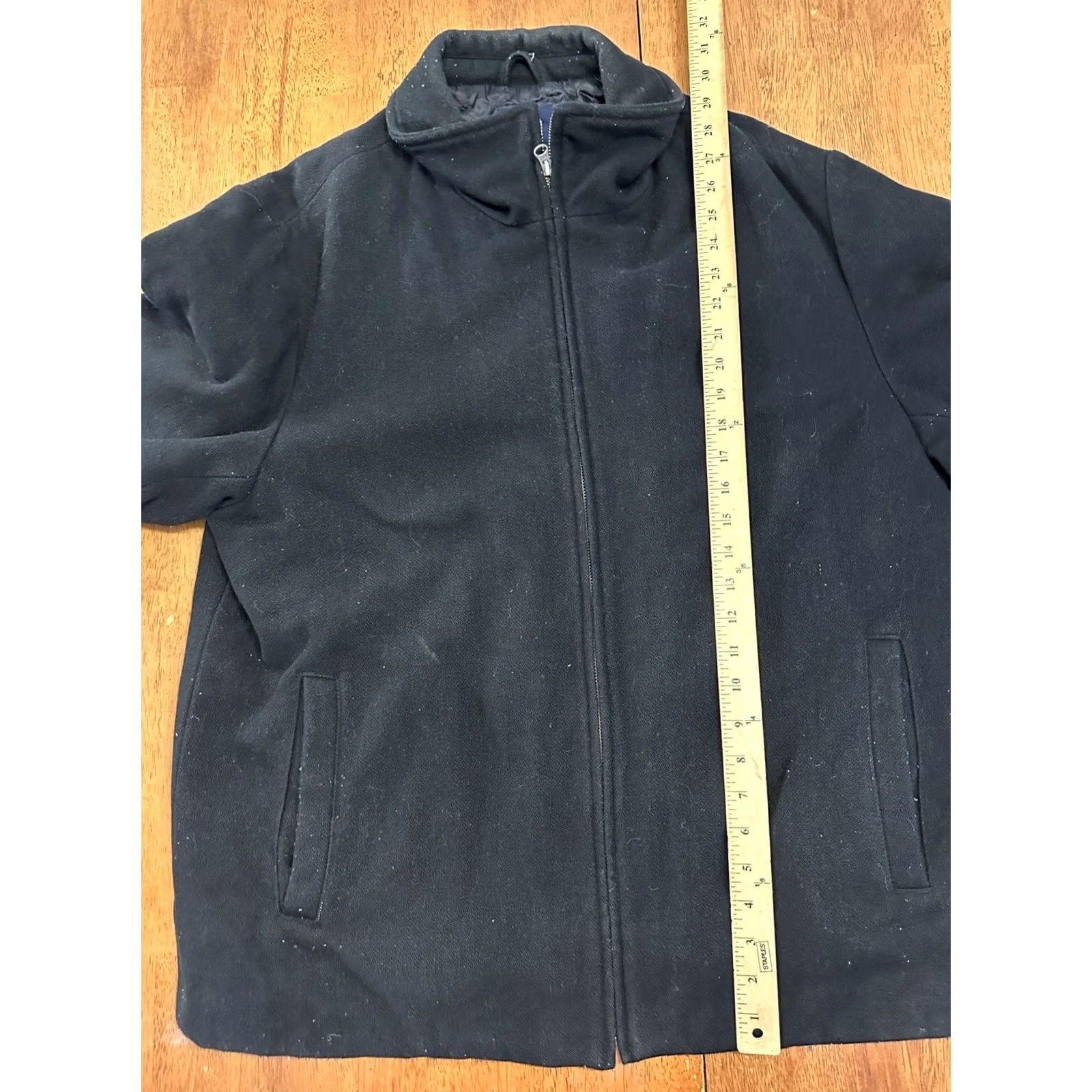 Gap VINTAGE GAP Wool Blend Full Zip Insulated Jacket Large Black Mens Size US L / EU 52-54 / 3 - 6 Thumbnail