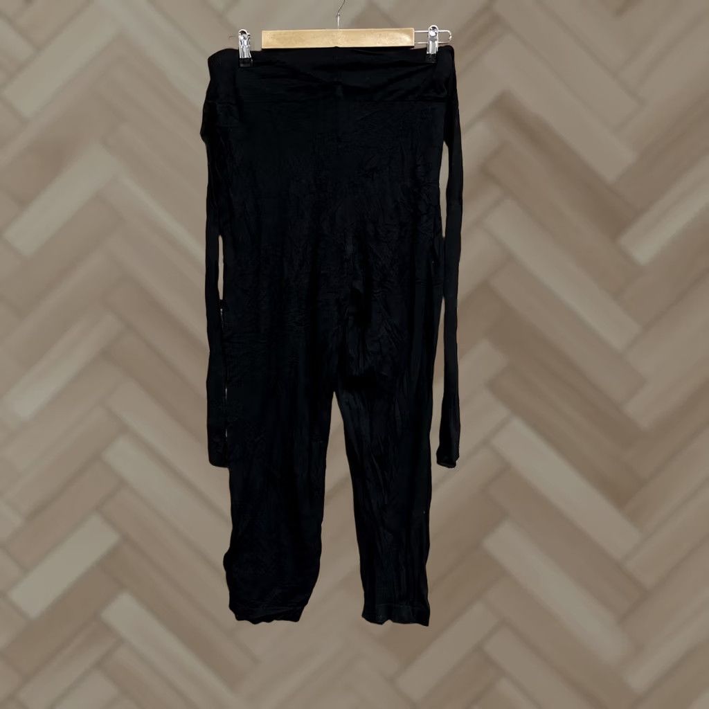 Zara Zara Knit Pants Womens Size Medium Black Knitted Nylon Size 32" / US 10 / IT 46 - 1 Thumbnail