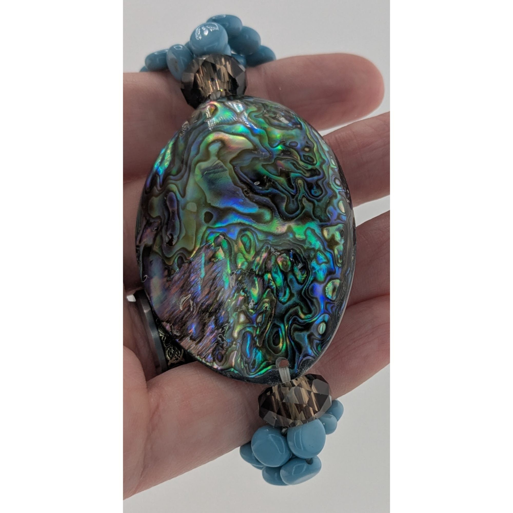 Other Mermaidcore Vintage Abalone Shell Bracelet With Aqua Beads S Size ONE SIZE - 7 Thumbnail