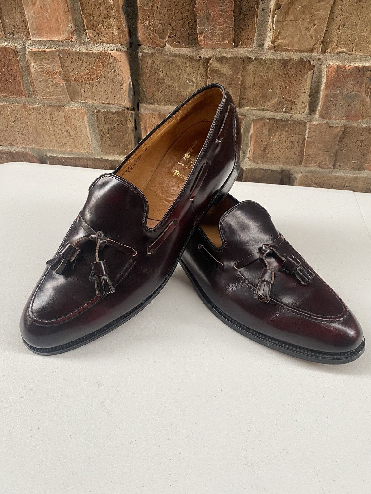 Cheaney Church’s 🇮🇹 RT Cheaney Merlot shell cordovan tassel loafer 12 Size US 12 / EU 45 - 9 Thumbnail