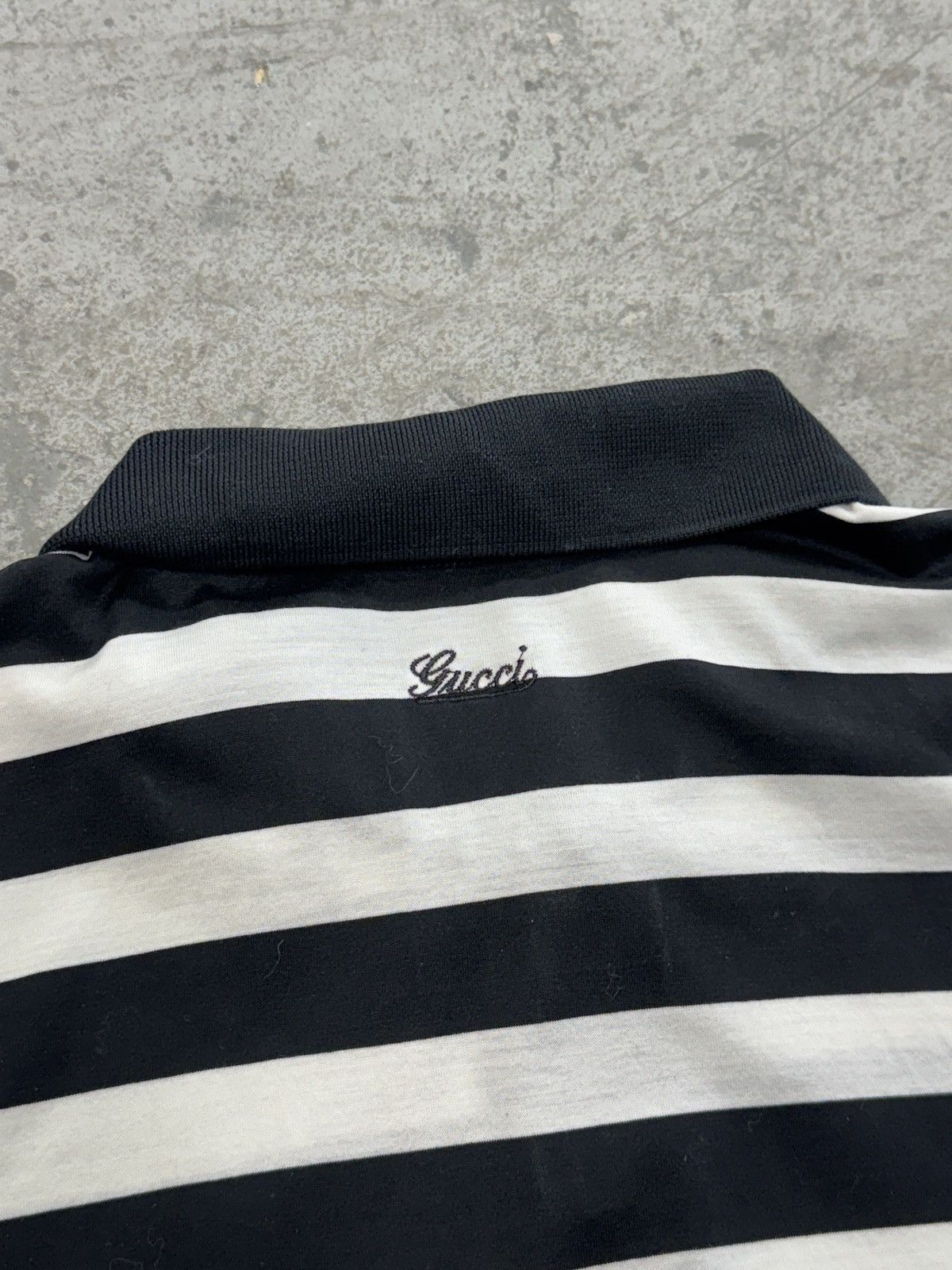 Vintage Vintage Gucci Tee T-shirt Stripped Polo Size US XL / EU 56 / 4 - 11 Thumbnail