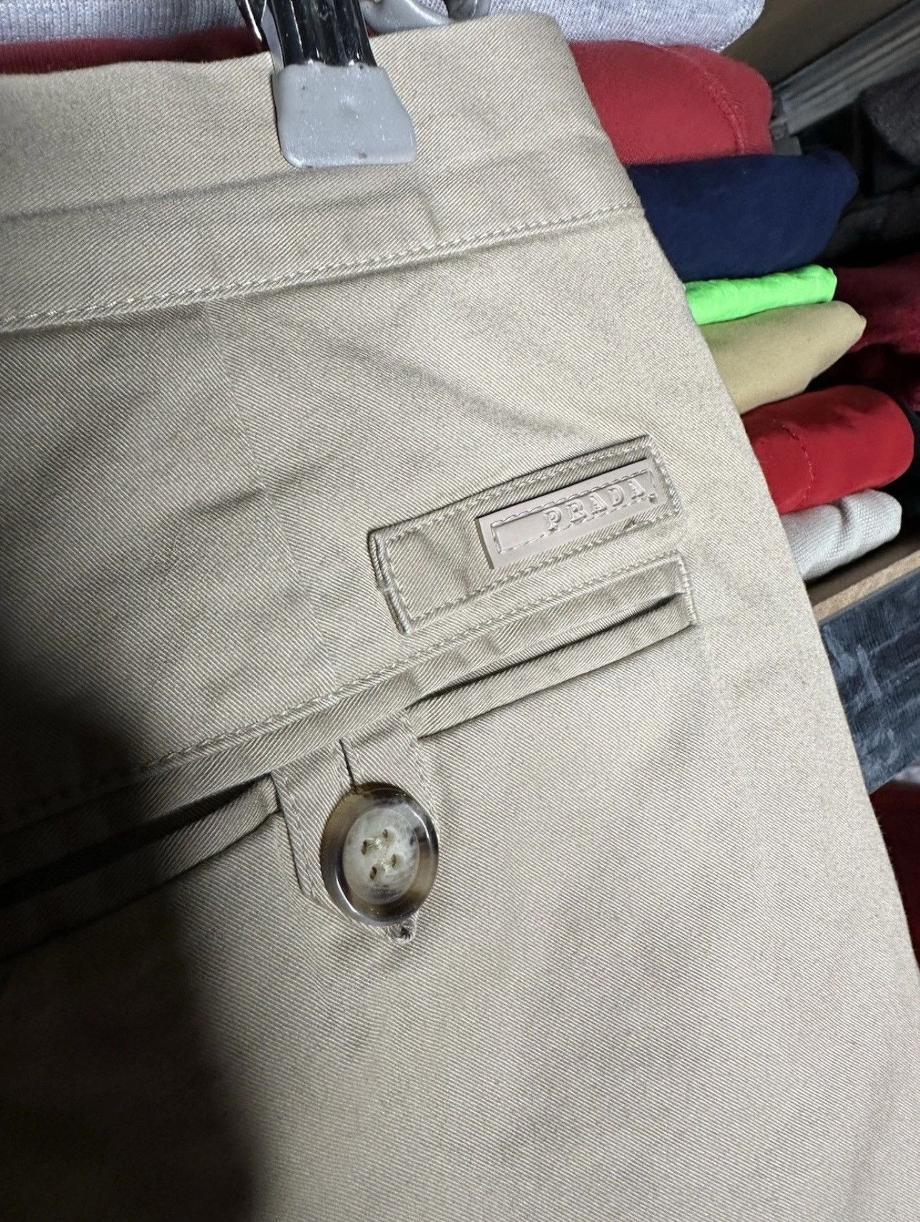 Prada Prada Milano Beige Cotton Pants Size 48 Chino Trousers Size US 32 / EU 48 - 3 Thumbnail