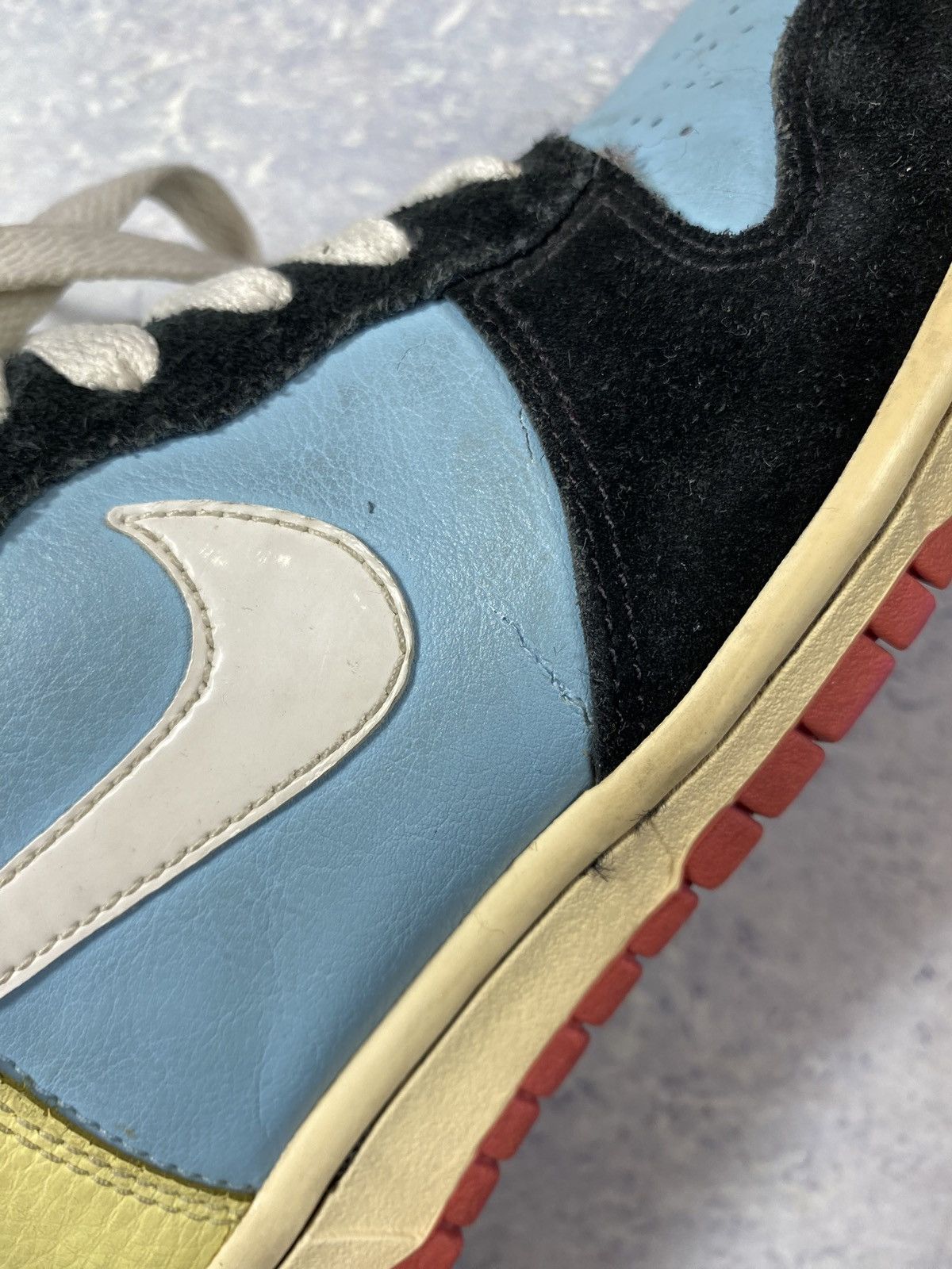Nike × Vintage 2008 Nike Dunk High 6.0 SB Skateboard Powder Blue Lemon Size US 6 / IT 36 - 8 Thumbnail