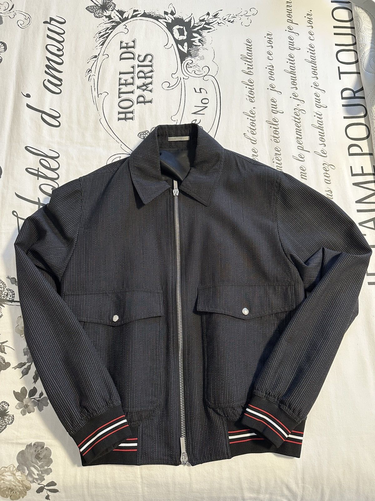 Dior Dior Pinstripe Bomber Jacket Silk Size US M / EU 48-50 / 2 - 1 Thumbnail