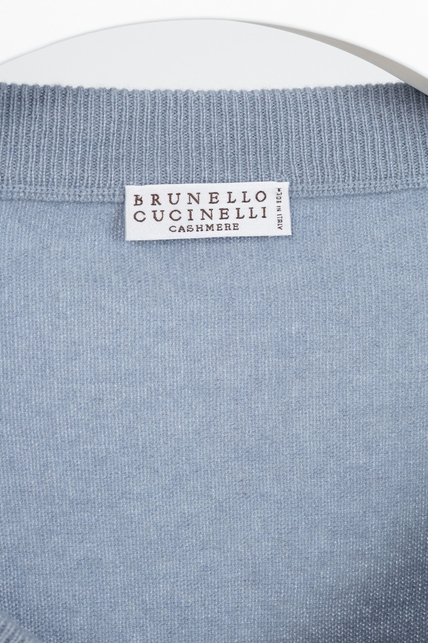Brunello Cucinelli Brunello Cucinelli Blue Cashmere Monili-Pocket Sweater Size M / US 6-8 / IT 42-44 - 4 Thumbnail