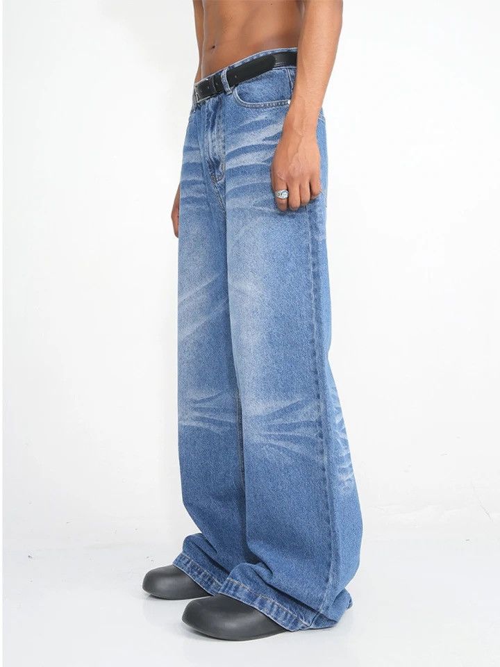 Designer × Japanese Brand Distressed faded baggy flared pants Size US 32 / EU 48 - 6 Thumbnail