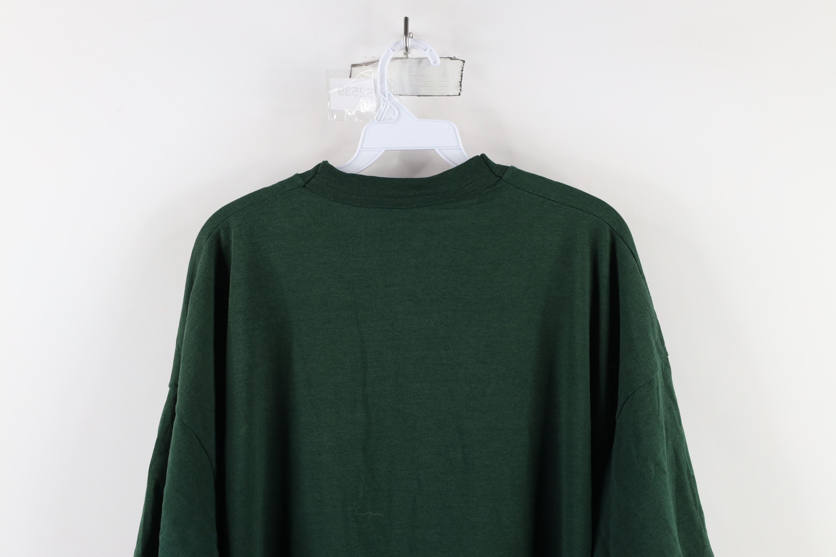 Vintage Vintage 90s Streetwear Blank Pocket T-Shirt Green USA Size US XXL / EU 58 / 5 - 12 Thumbnail