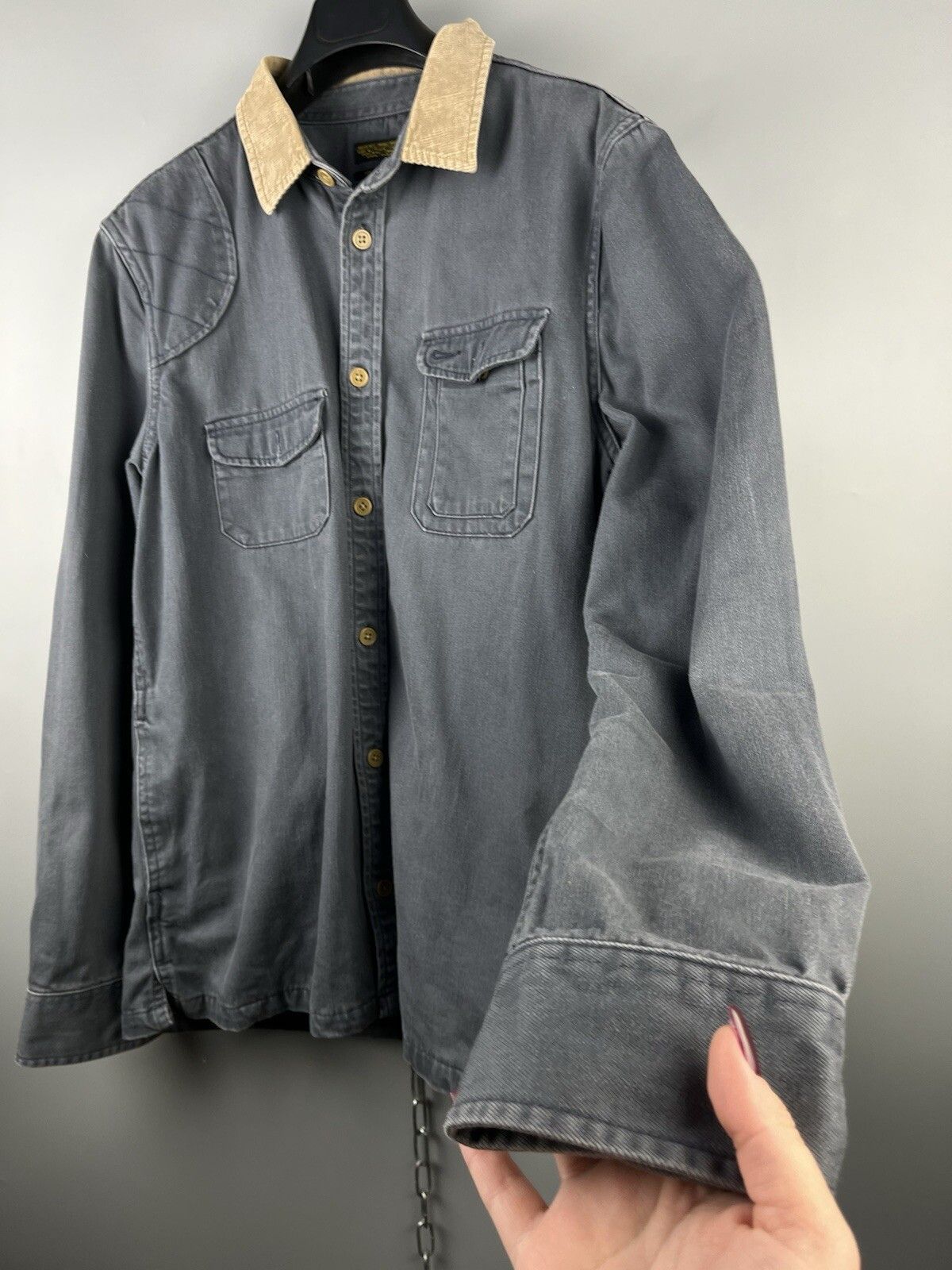 Allsaints Allsaints Mens Button Long Sleeve Overshirt Jacket Size US L / EU 52-54 / 3 - 9 Thumbnail