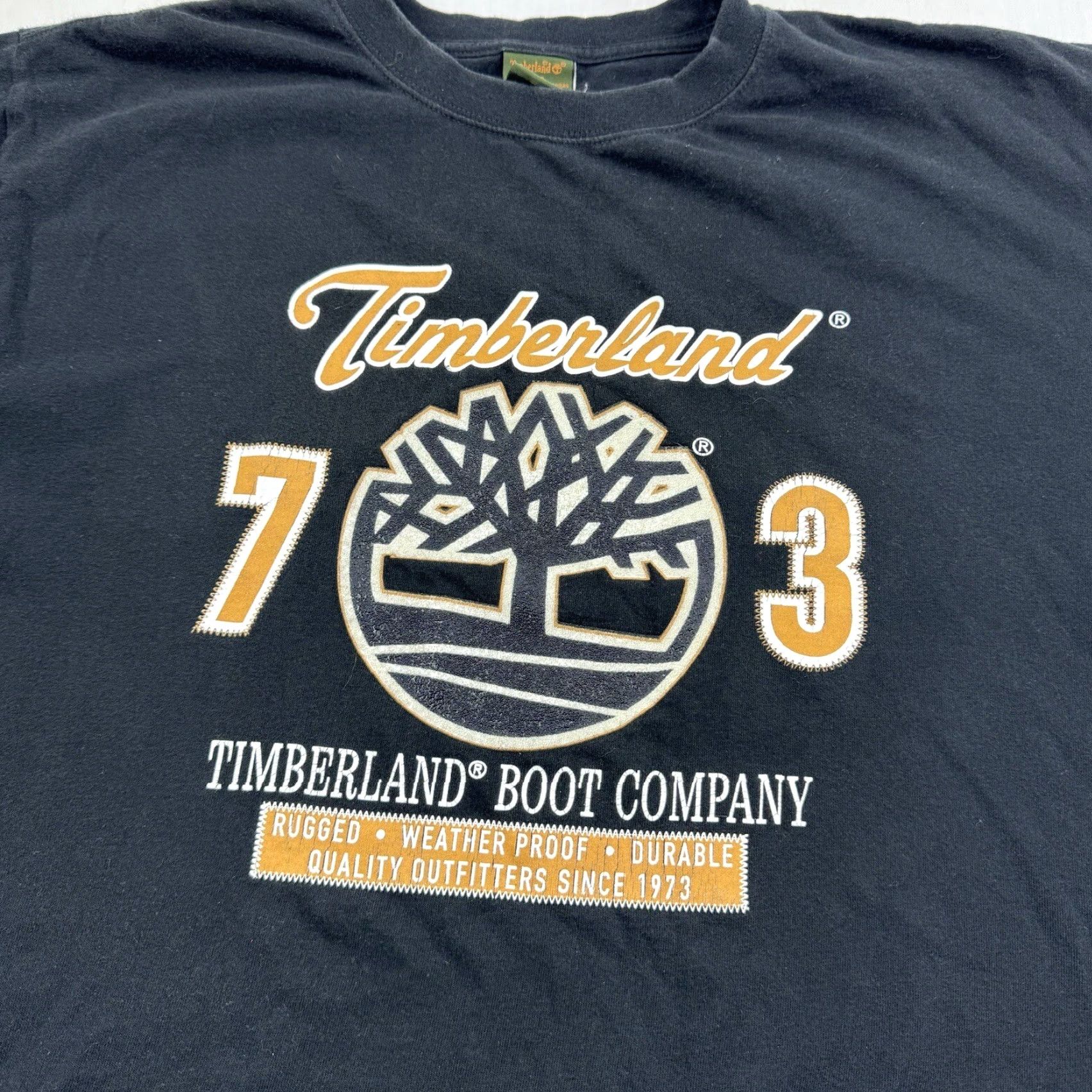Timberland Vintage Timberland Shirt Adult Large Black Grunge Y2K Boots Urban Street Outdoor Size US L / EU 52-54 / 3 - 2 Thumbnail