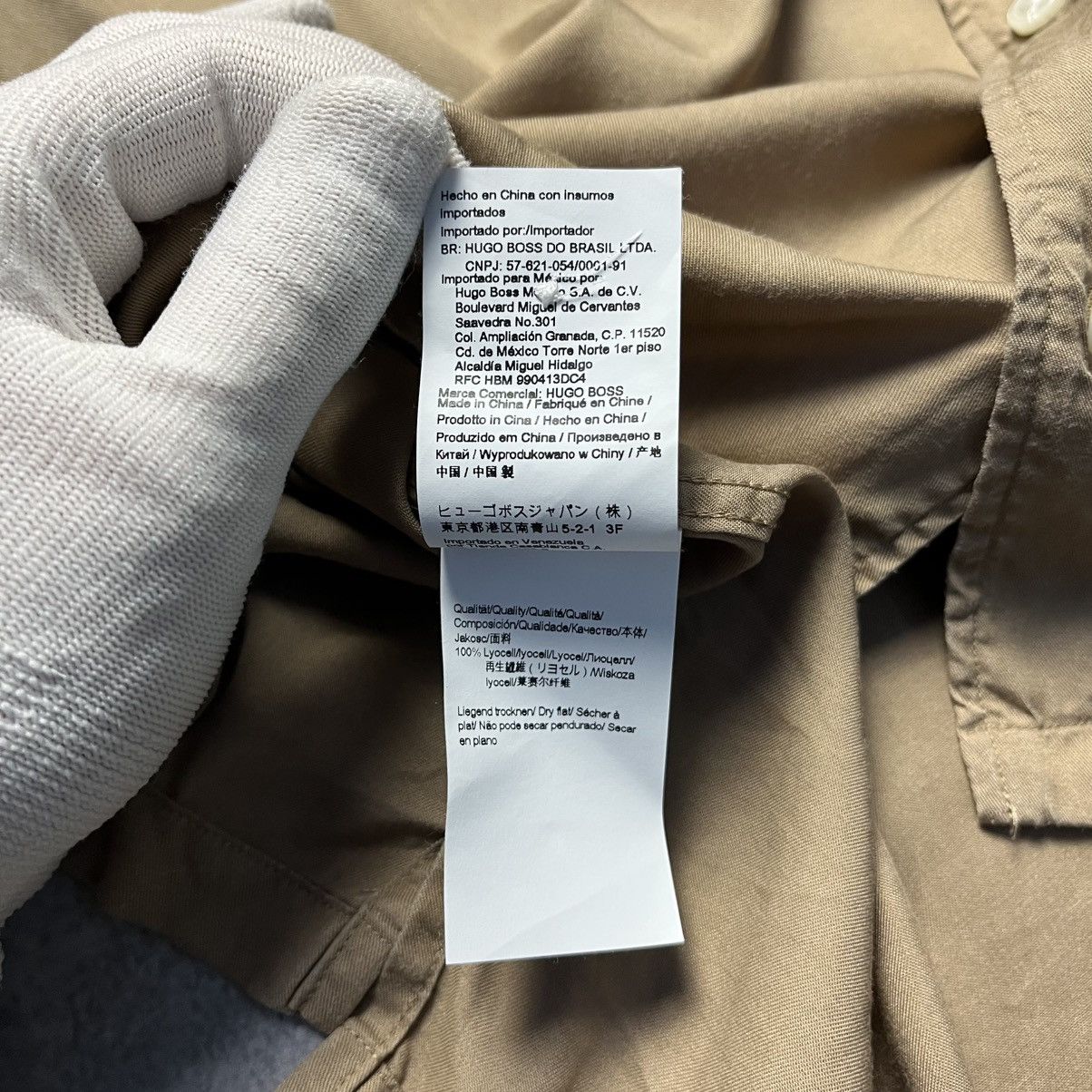 Designer × Hugo Boss Hugo Boss Brown Shirt Short Sleeve Button Up Luxury Designer Size US L / EU 52-54 / 3 - 6 Thumbnail