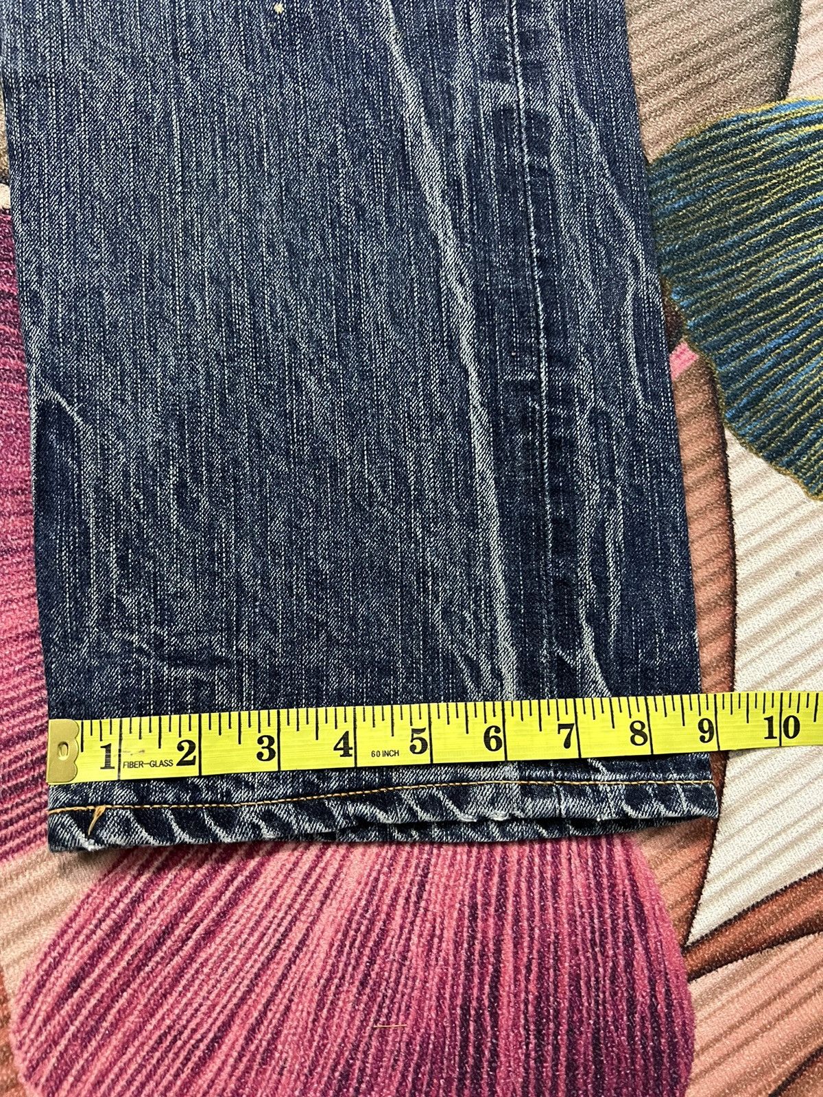 Edwin × Japanese Brand VINTAGE EDWIN 505zx SELVEDGE DISTRESSED DENIM Size US 33 - 18 Thumbnail