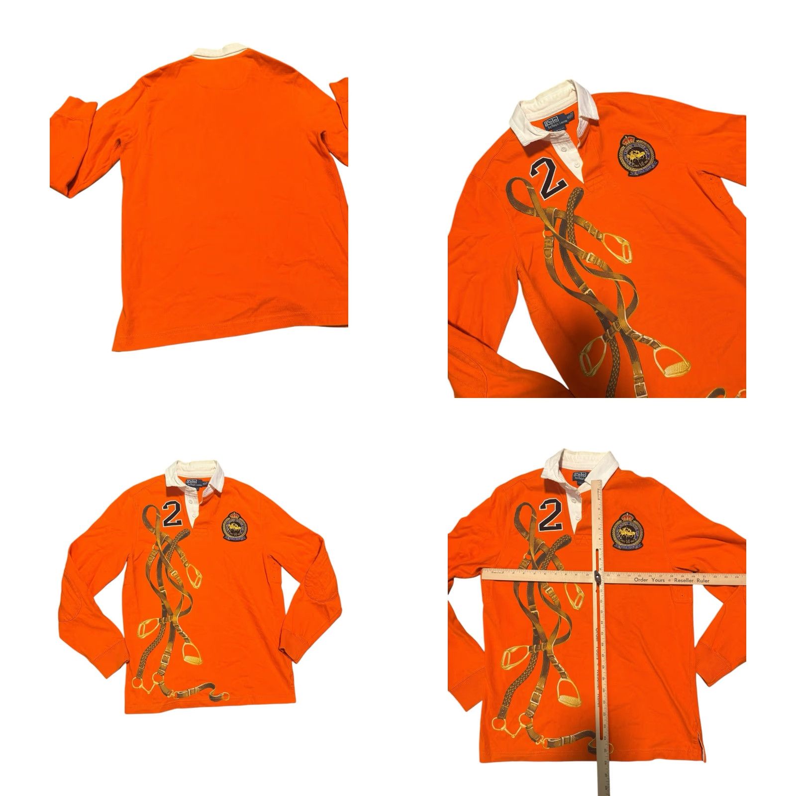 Polo Ralph Lauren Polo Ralph Lauren Equestrian Polo Men Pullover Orange Long Sleeve Size M Embroidered Vintage Size US M / EU 48-50 / 2 - 9 Thumbnail