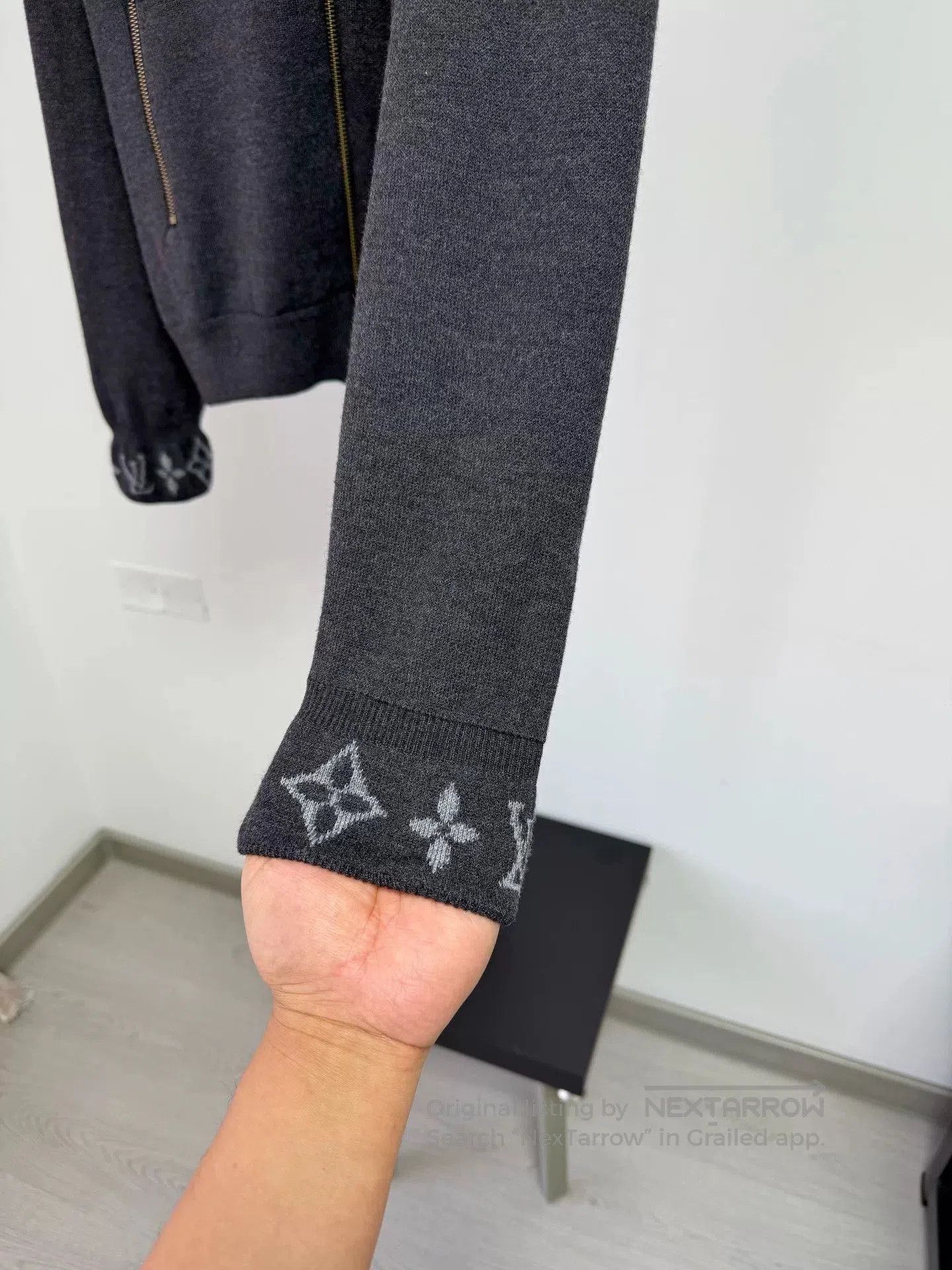 Louis Vuitton Lv Dark Gray Cardigan with Metal Zip. Size US M / EU 48-50 / 2 - 3 Thumbnail
