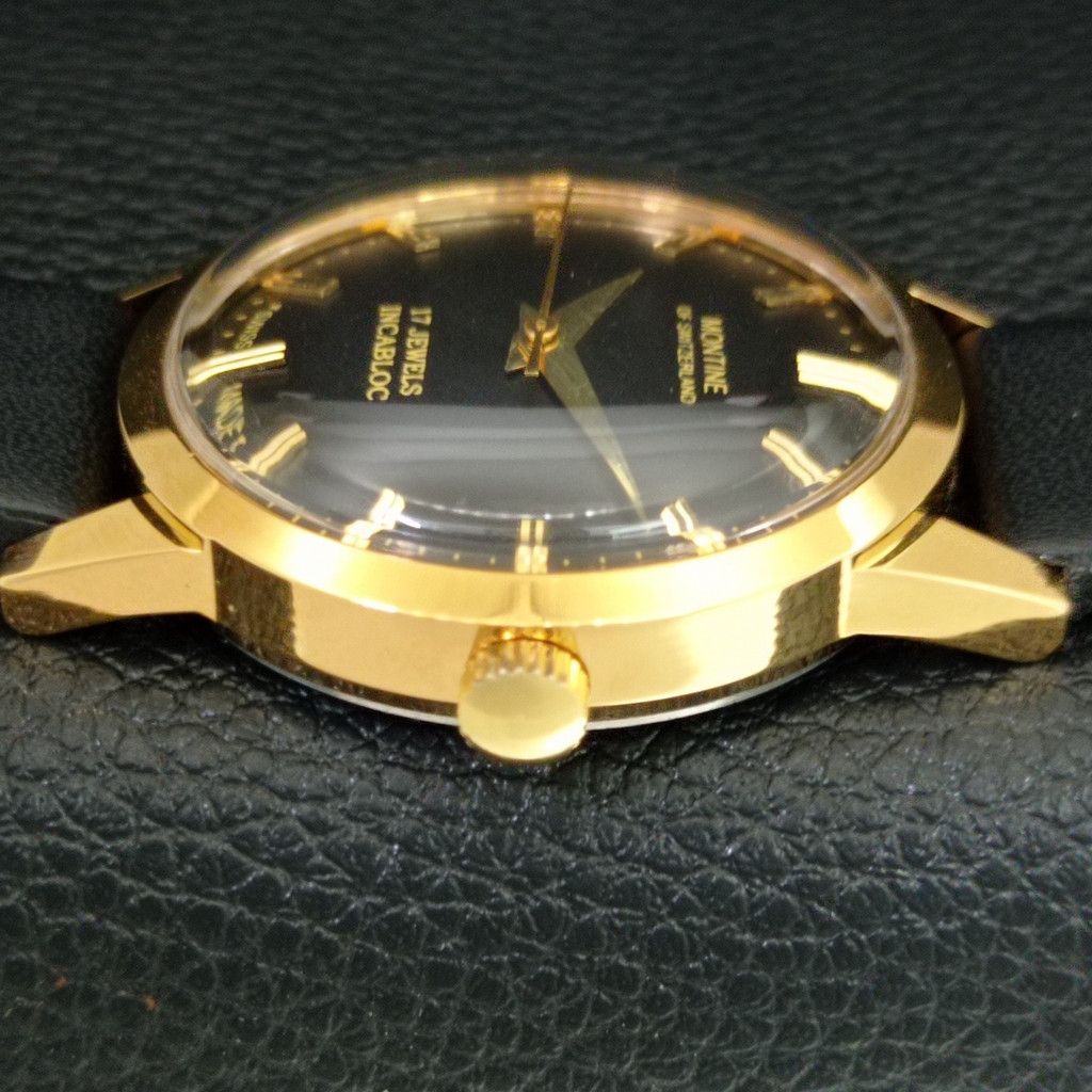 Other VINTAGE MONTINE HAND-WINDING SWISS MENS WATCH a444157 Size 38 - 5 Thumbnail