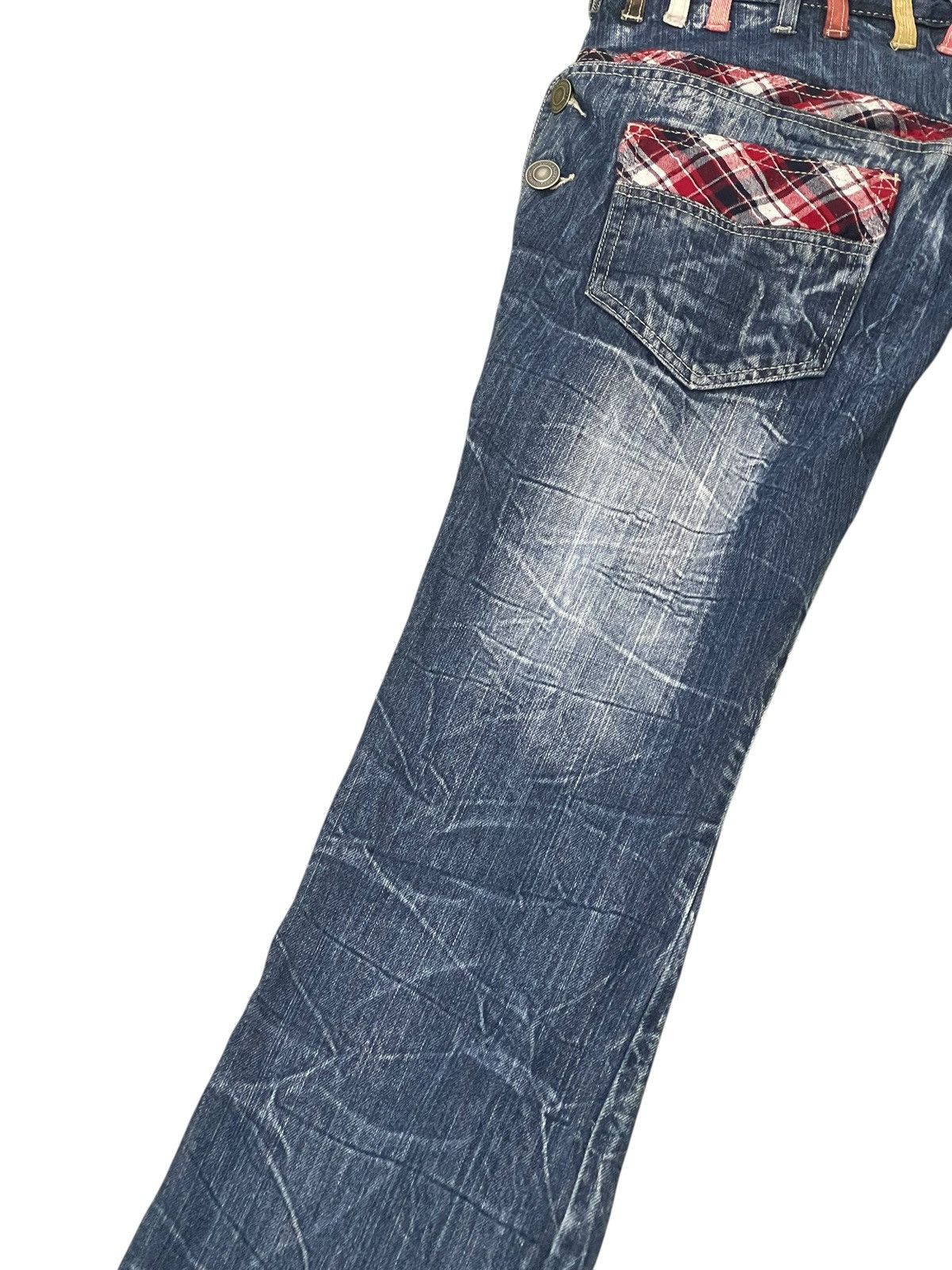 Japanese Brand Double Waist Jeans Roddle Faded Denim Slim1🟦6 Size US 32 / EU 48 - 16 Thumbnail
