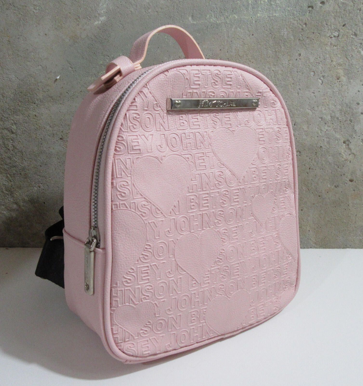 Designer Betsey Johnson Small Backpack w Hearts Blush Pink NWT Size ONE SIZE - 7 Thumbnail