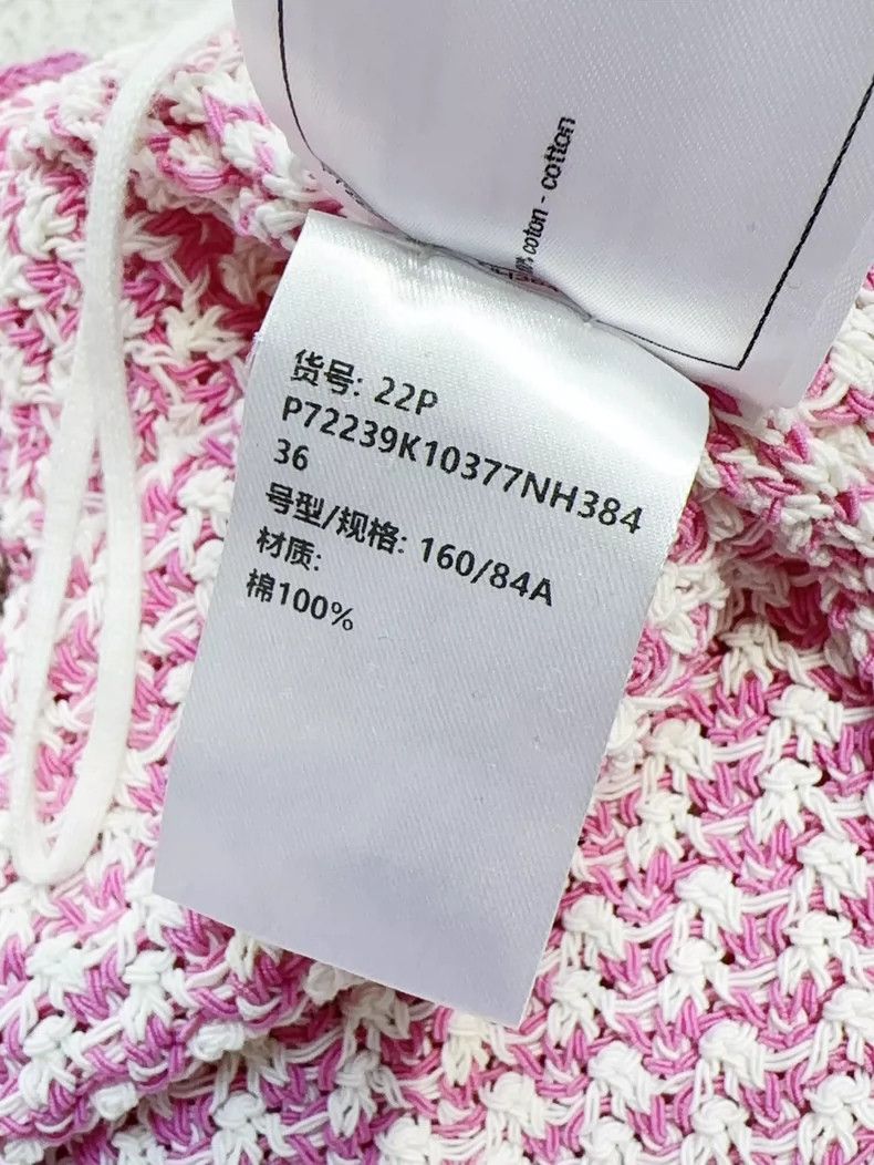 Chanel Chanel 22P pink and white long-sleeved knitted cardigan co Size XS / US 0-2 / IT 36-38 - 7 Thumbnail