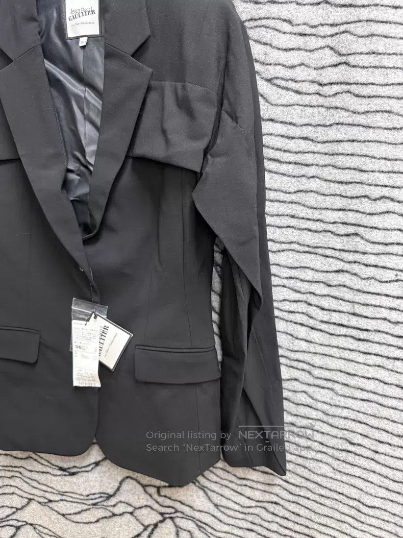 Jean Paul Gaultier Jean Paul Gaultier Woolen Tailored Jacket with Waist Cinch Size XS / US 0-2 / IT 36-38 - 3 Thumbnail