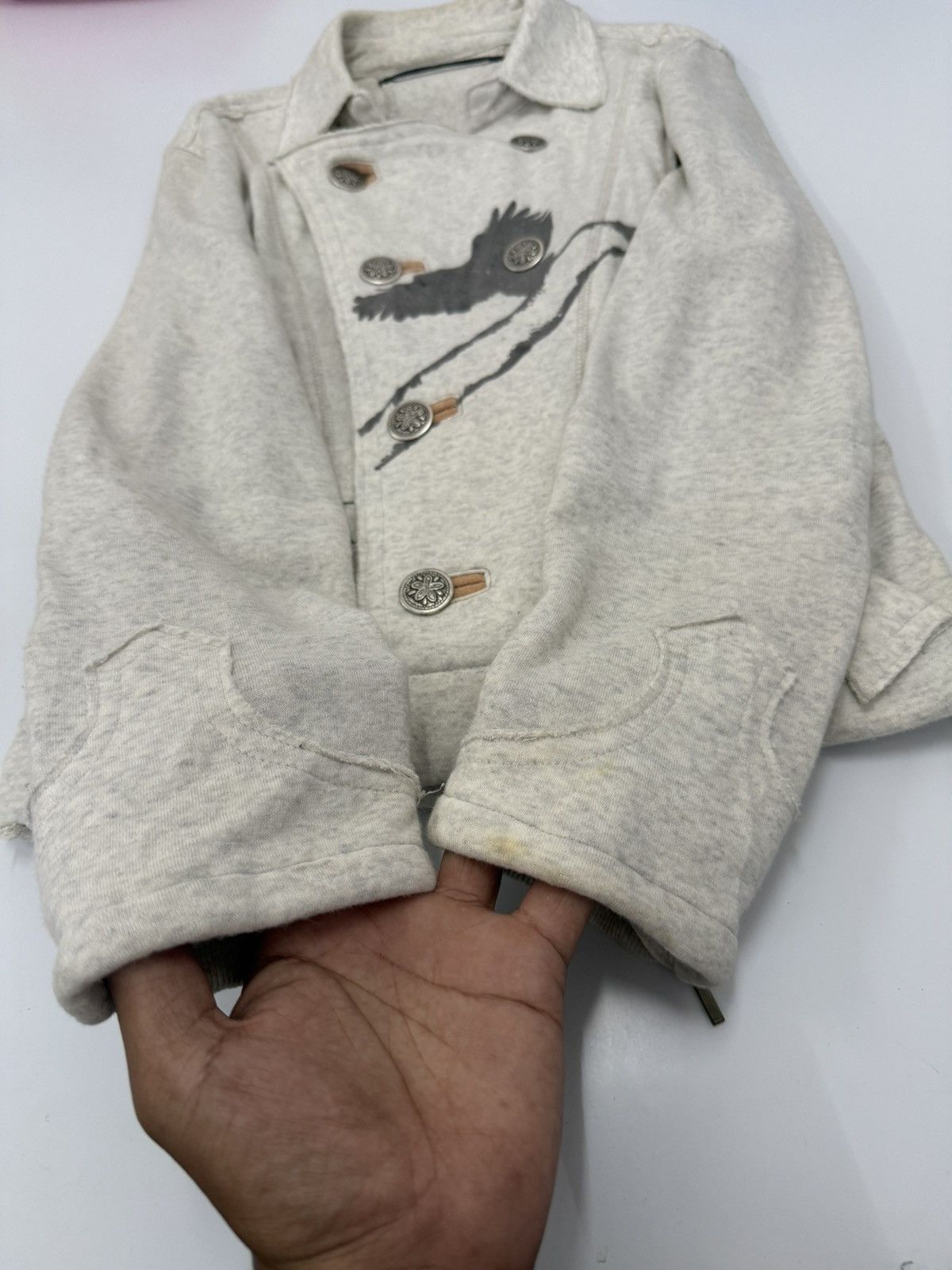 In The Attic 🔥 ANARCHISM LAGUST GOTHIC CROPED SWEAT JACKET Size XS / US 0-2 / IT 36-38 - 8 Thumbnail