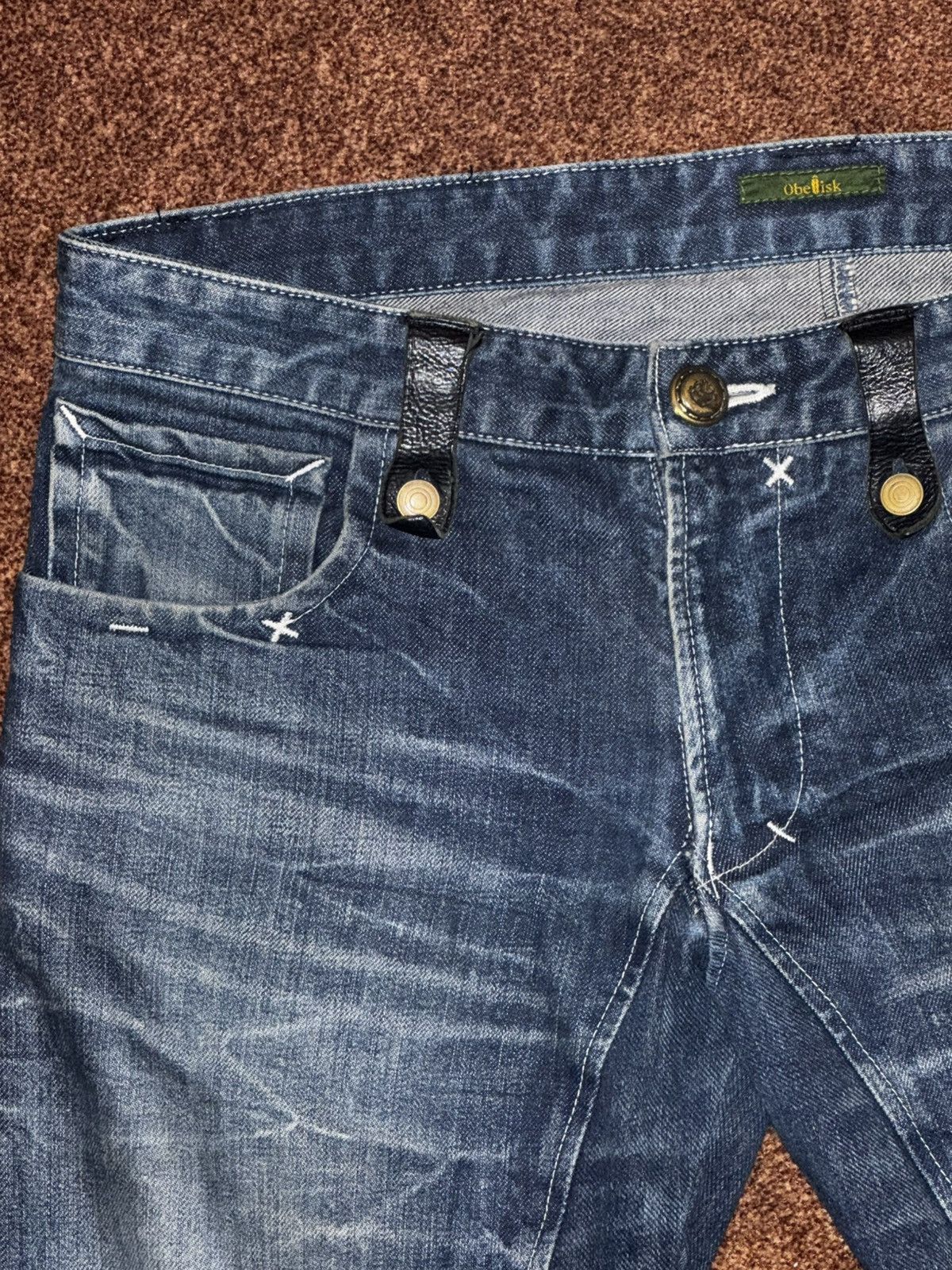Obelisk Archive Obelisk Hybrid Cowboy Denim with Leather Pocket Size US 30 / EU 46 - 3 Thumbnail