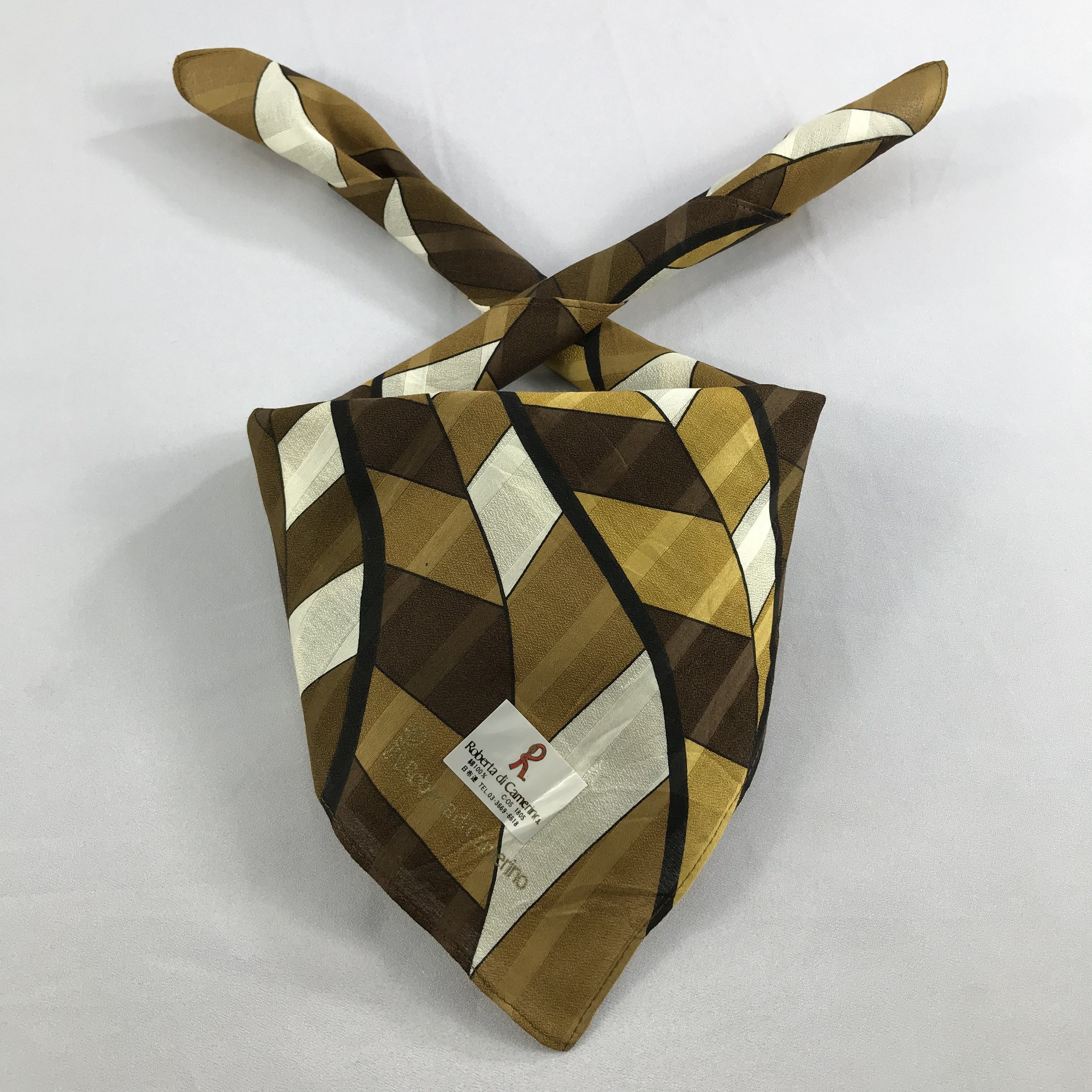 Roberta di Camerino × Vintage Roberta Di Camerino Bandana /Handkerchief/Neckerchief -S2649 Size ONE SIZE - 3 Thumbnail