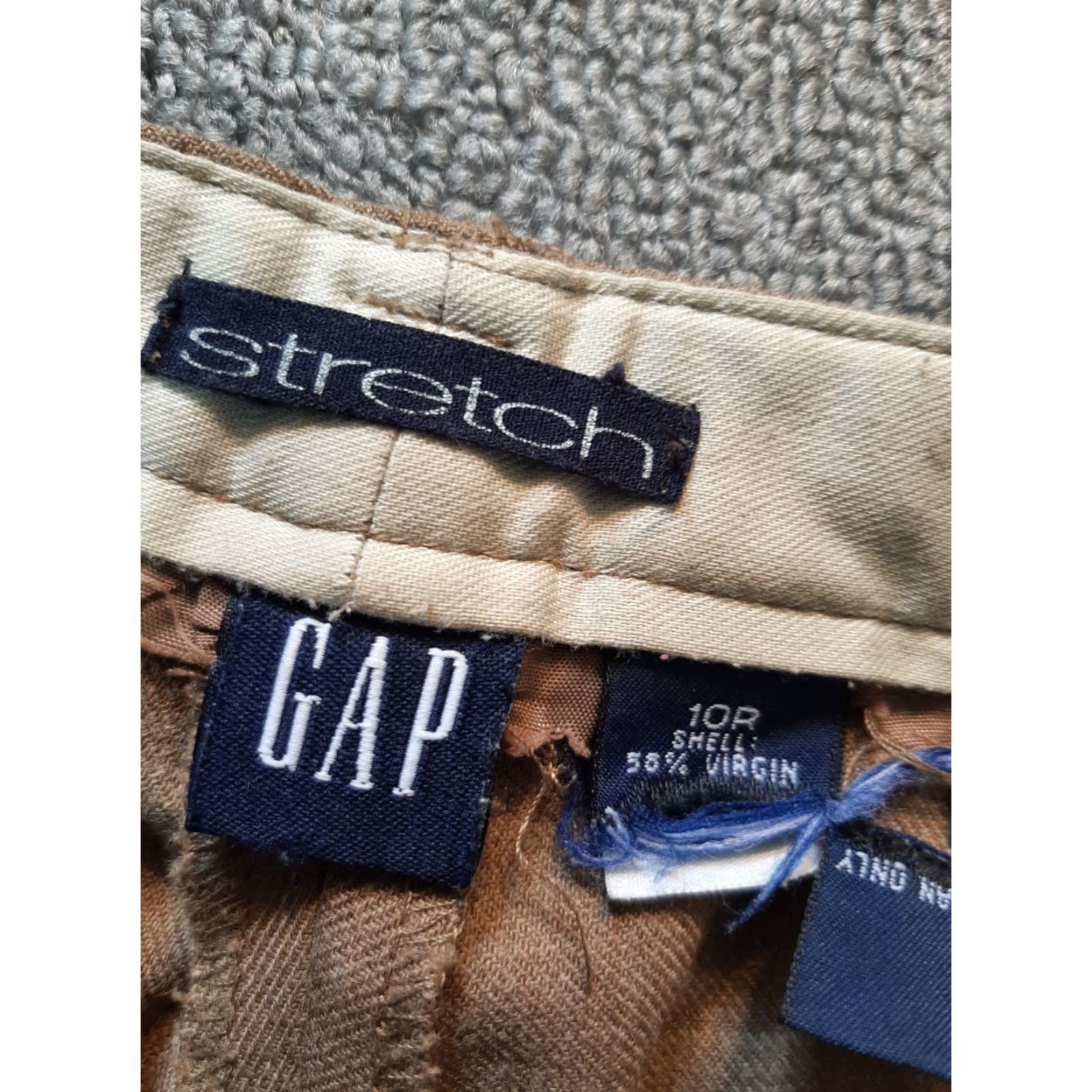 Gap Womens Gap Pants Size 10 R Tan Stretch Chino Pants Womens Regular Stretch Brown Size 32" / US 10 / IT 46 - 4 Thumbnail