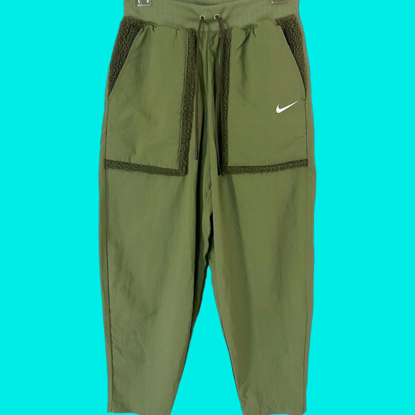 Nike Nike Essential High Rise Jogger Pants Womens Small Green Activewear Size 28" / US 6 / IT 42 - 1 Thumbnail