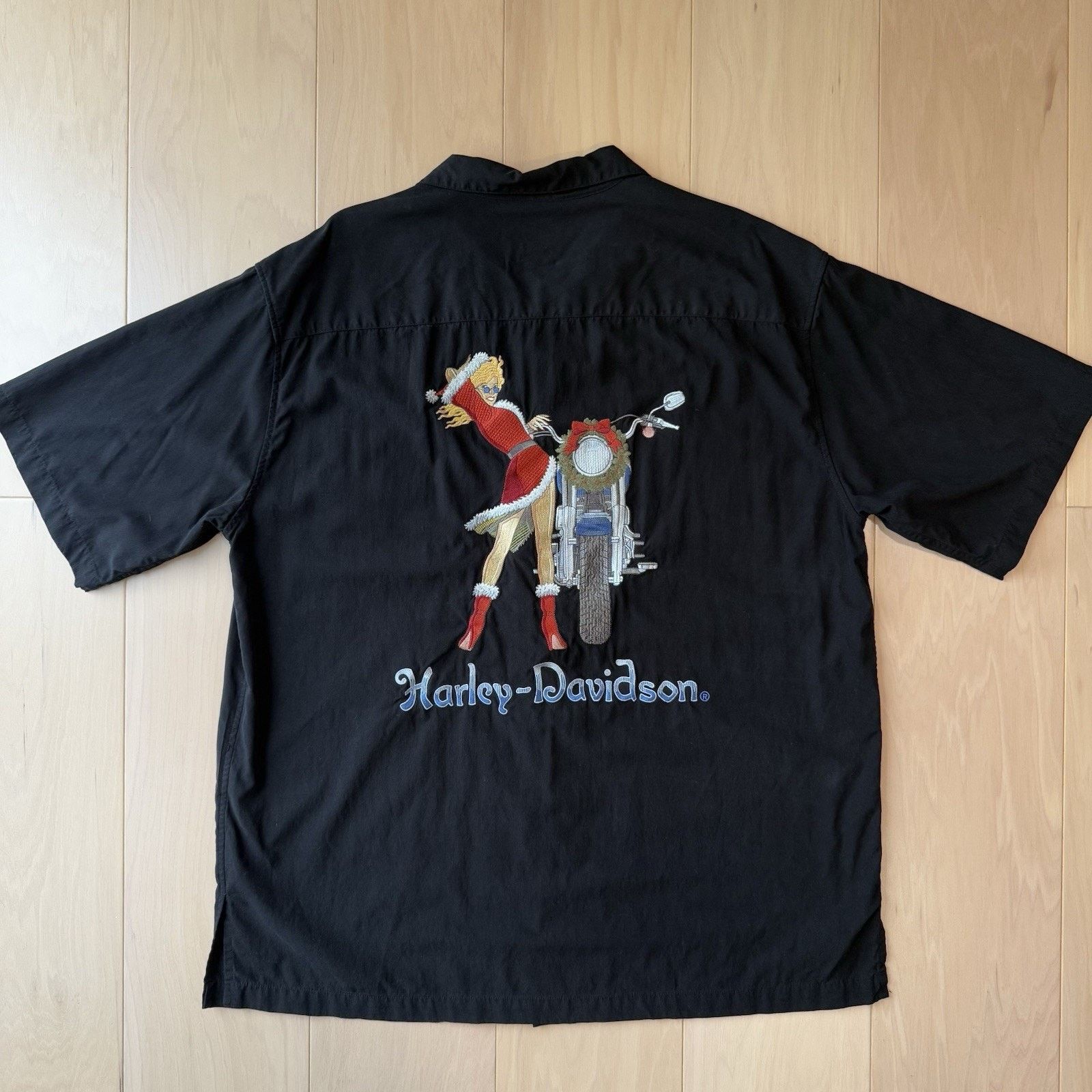 Harley Davidson Harley Davidson Silk Shirt XL Black Short Sleeve Button Size US XL / EU 56 / 4 - 6 Thumbnail